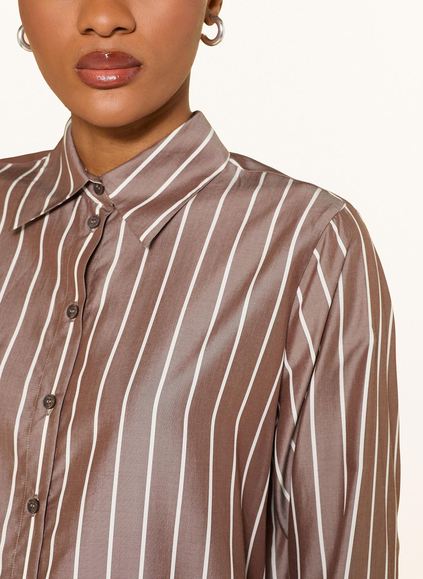 RIANI Hemdbluse: TAUPE / WEISS