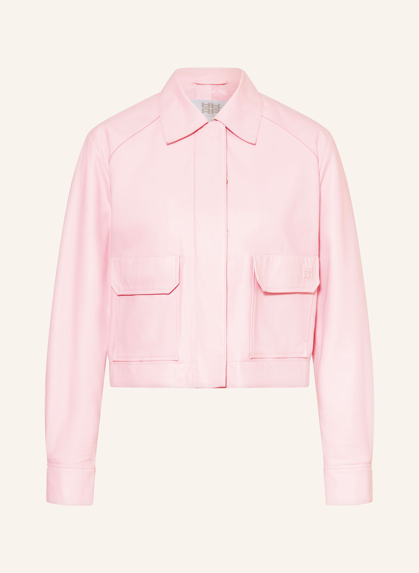 RIANI Leather jacket: LIGHT PINK