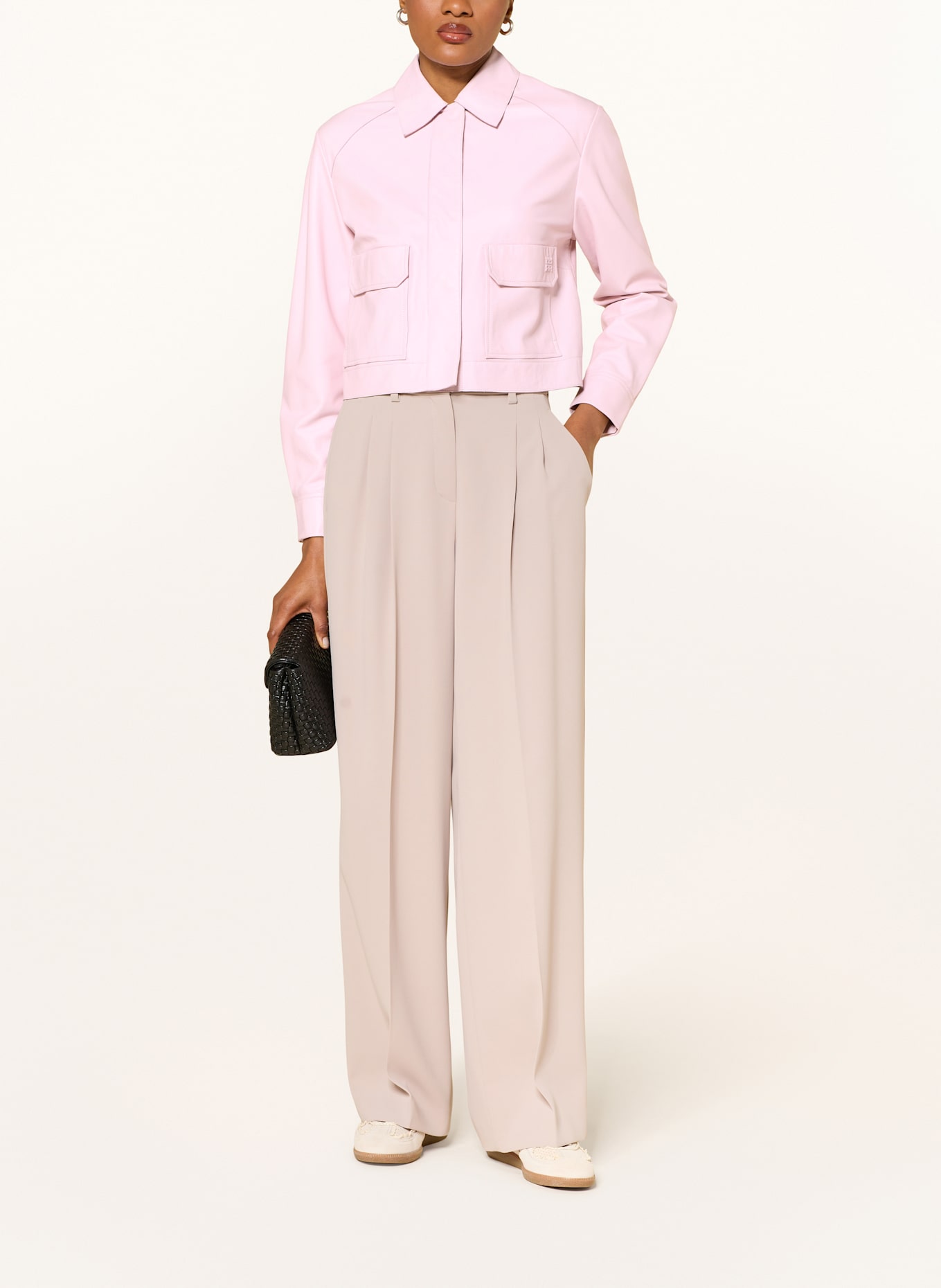 RIANI Leather jacket: LIGHT PINK