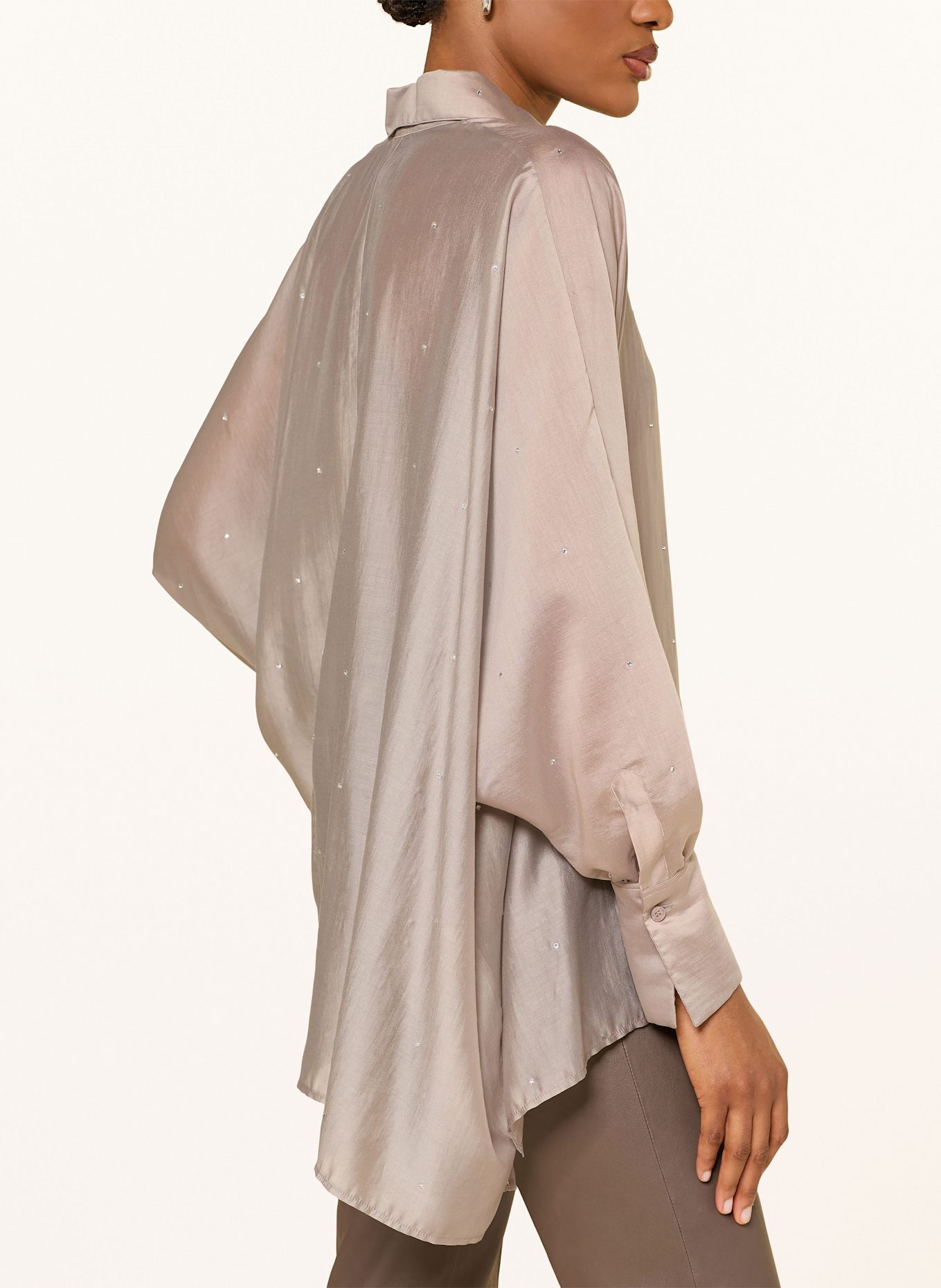 RIANI Hemdbluse mit Schmucksteinen: TAUPE