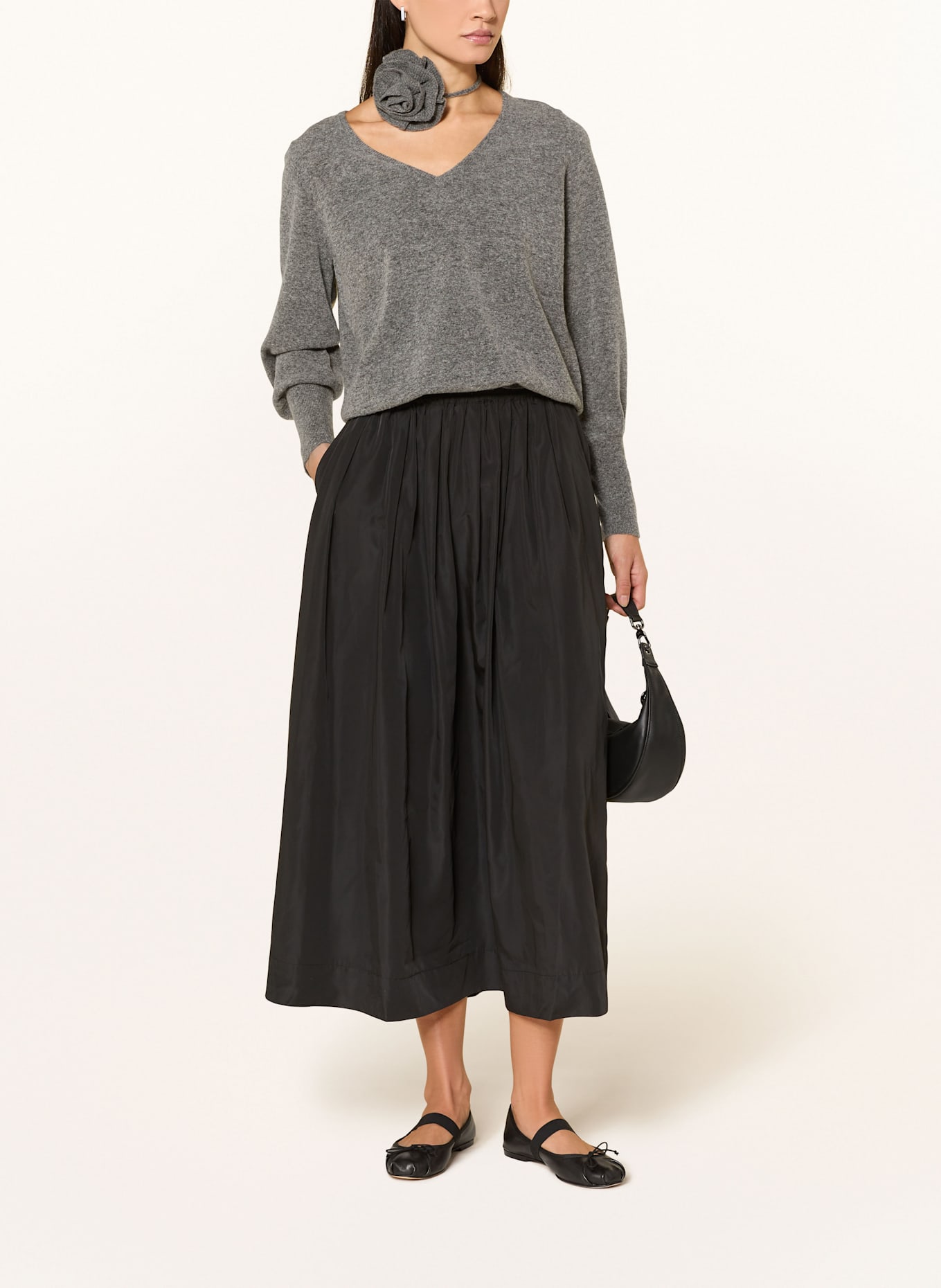 YERSE Pullover FLORE: GRAU