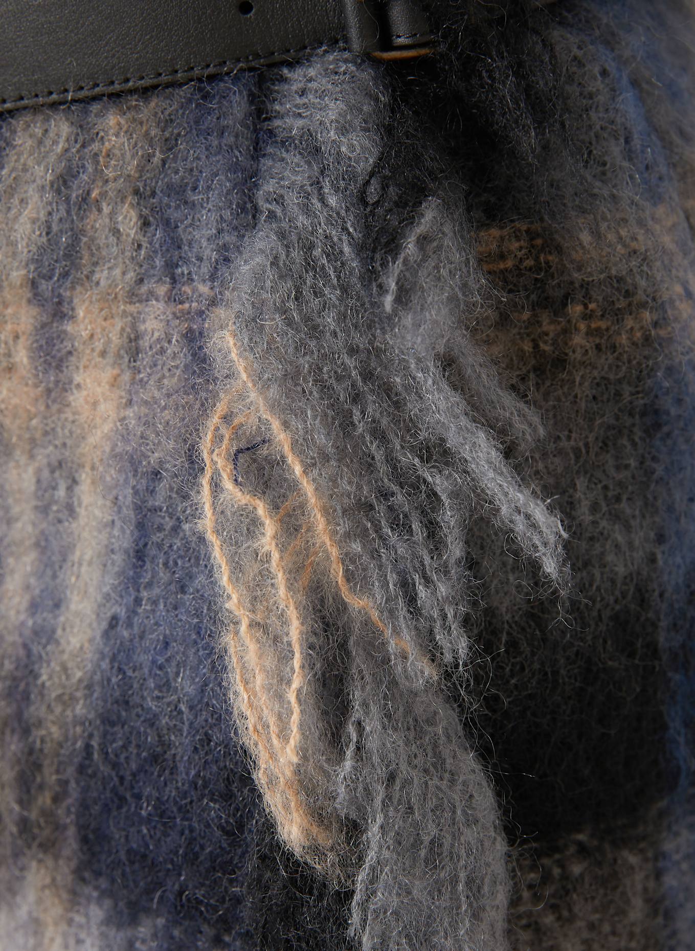 LOEWE Wickelrock mit Mohair: DUNKELBLAU / HELLBLAU / HELLGRAU