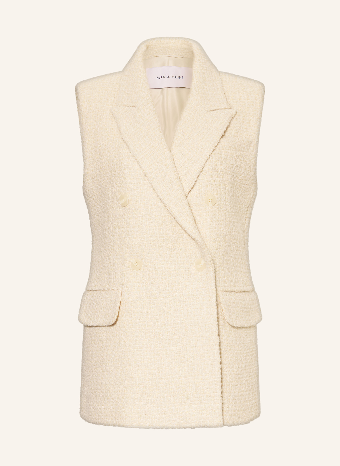 MRS & HUGS Blazerweste: CREME