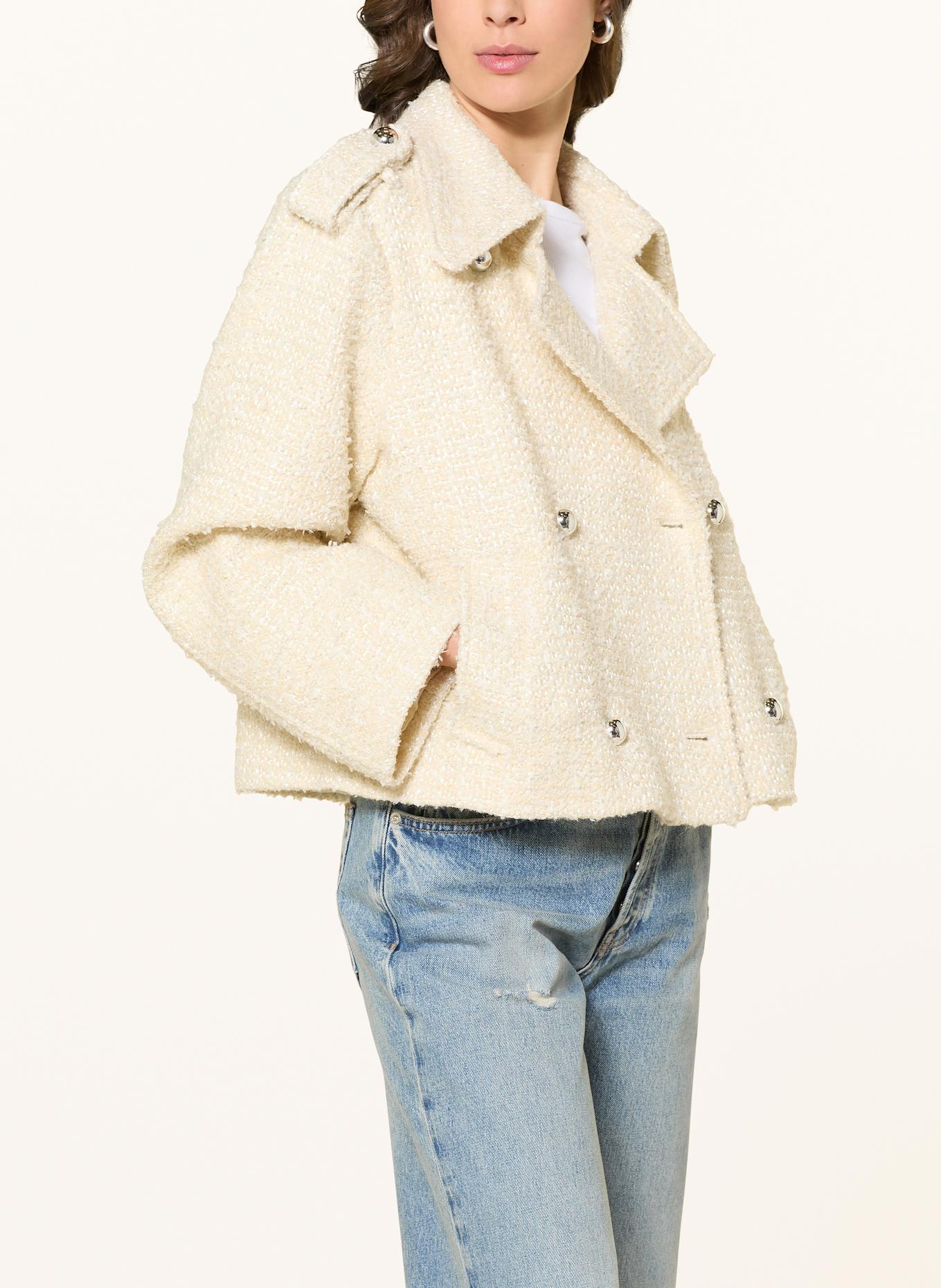 MRS & HUGS Trench-Jacke aus Bouclé: CREME