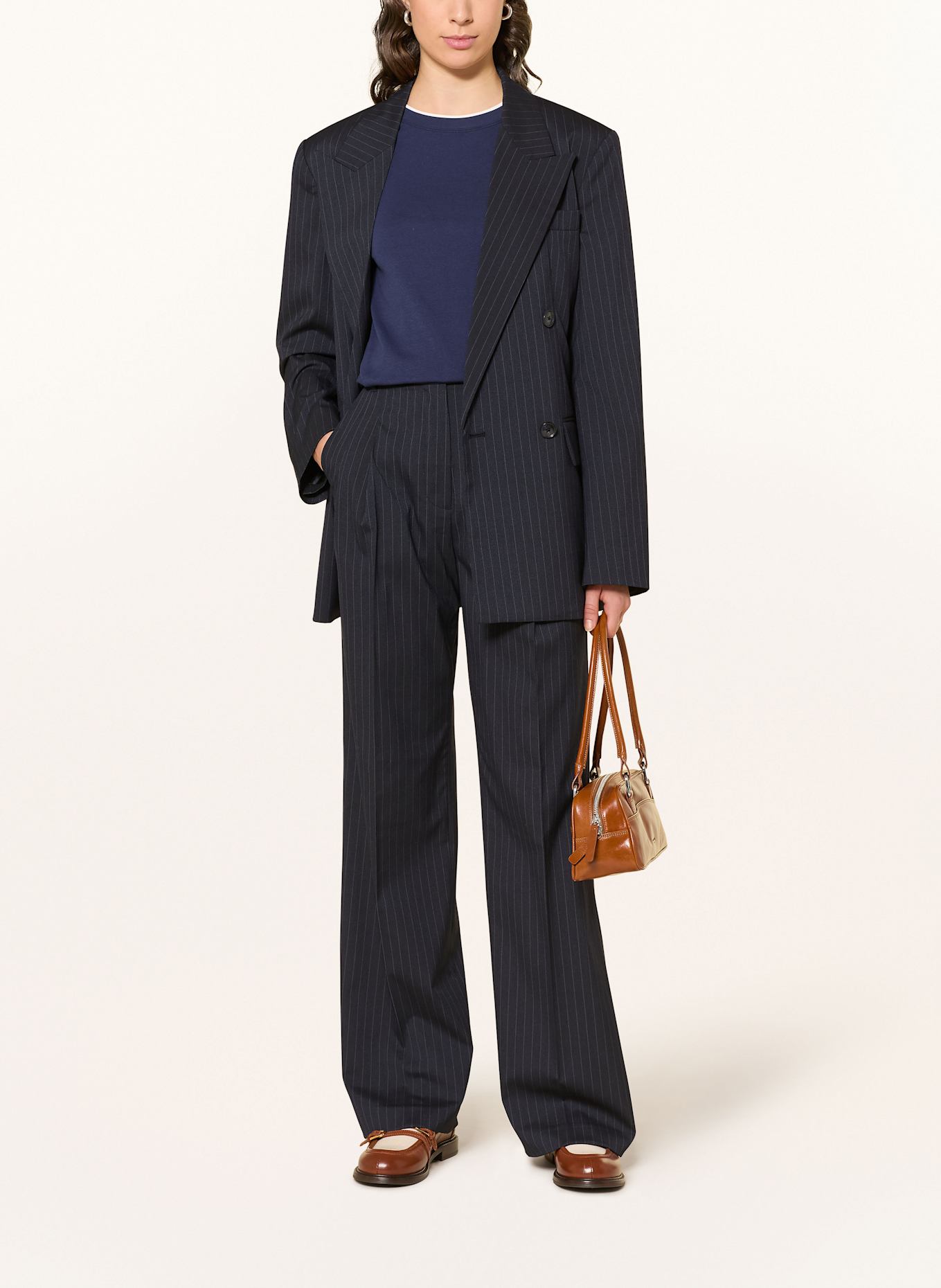 MRS & HUGS Spodnie marlena: GRANATOWY