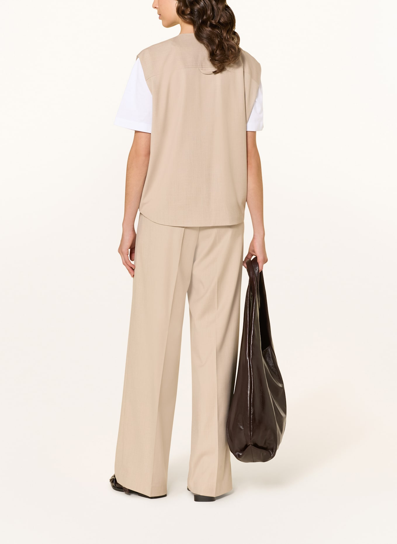 MRS & HUGS Spodnie marlena: BEŻOWY