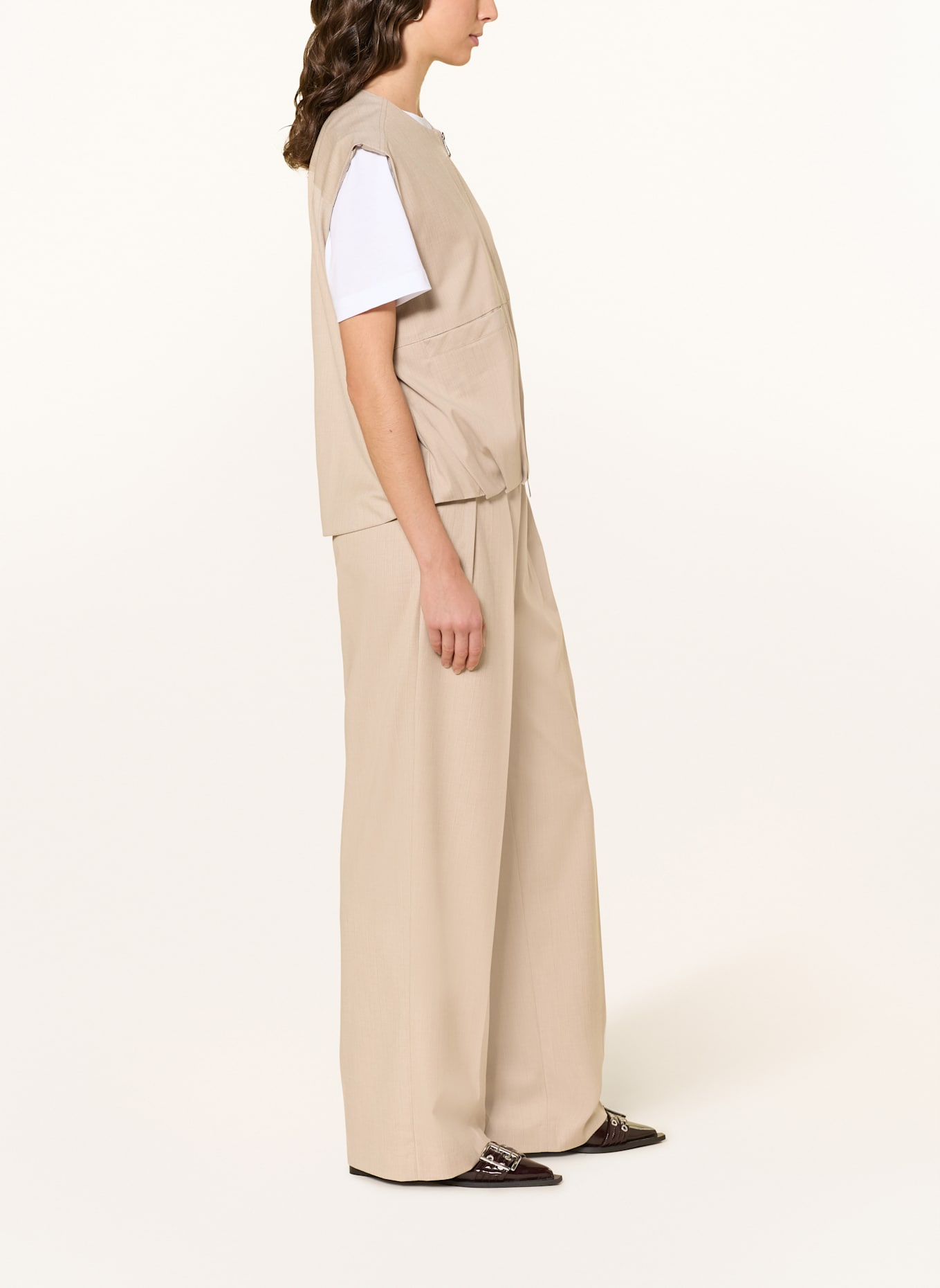 MRS & HUGS Spodnie marlena: BEŻOWY