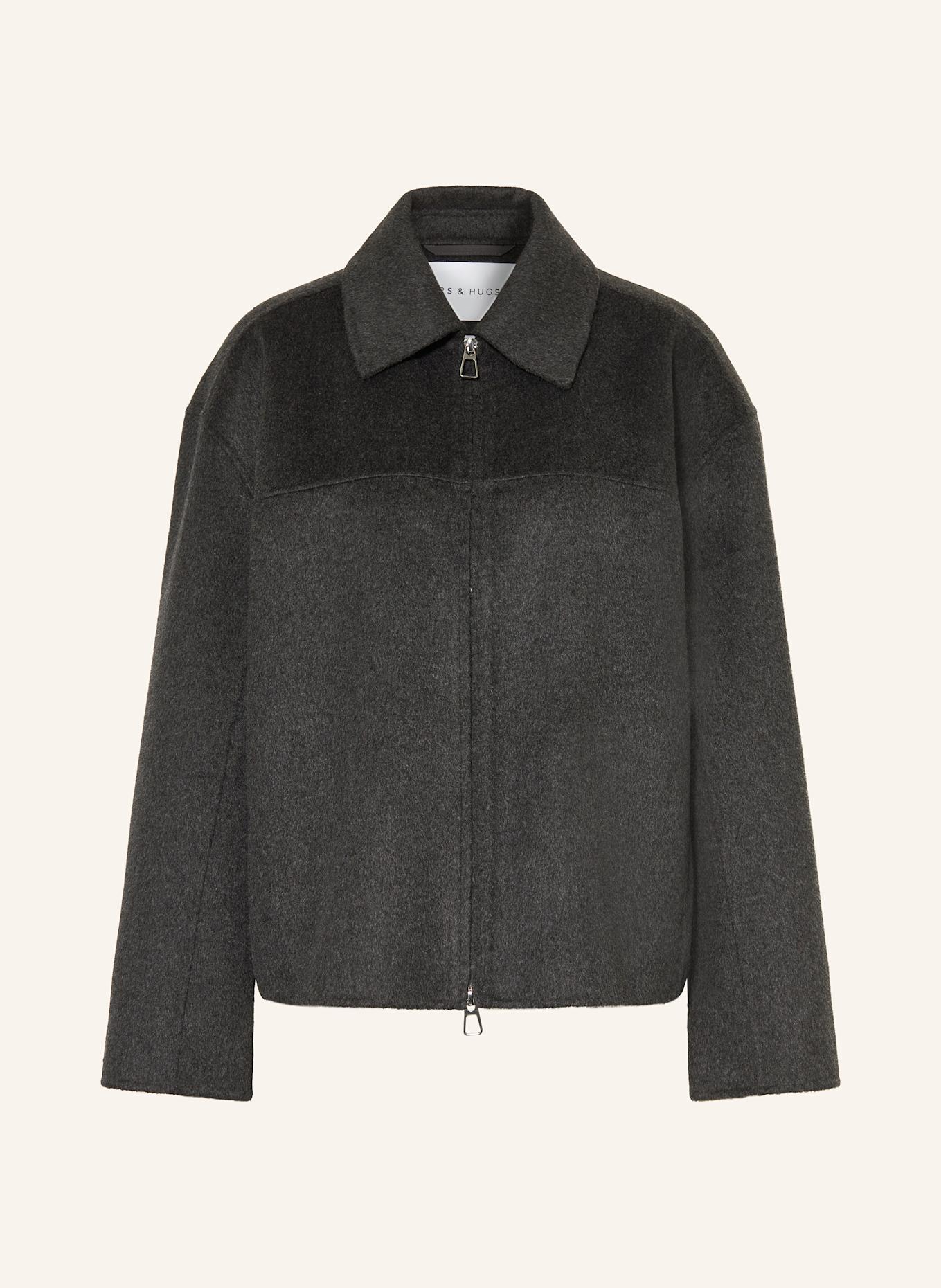 MRS & HUGS Boxy jacket: DARK GRAY