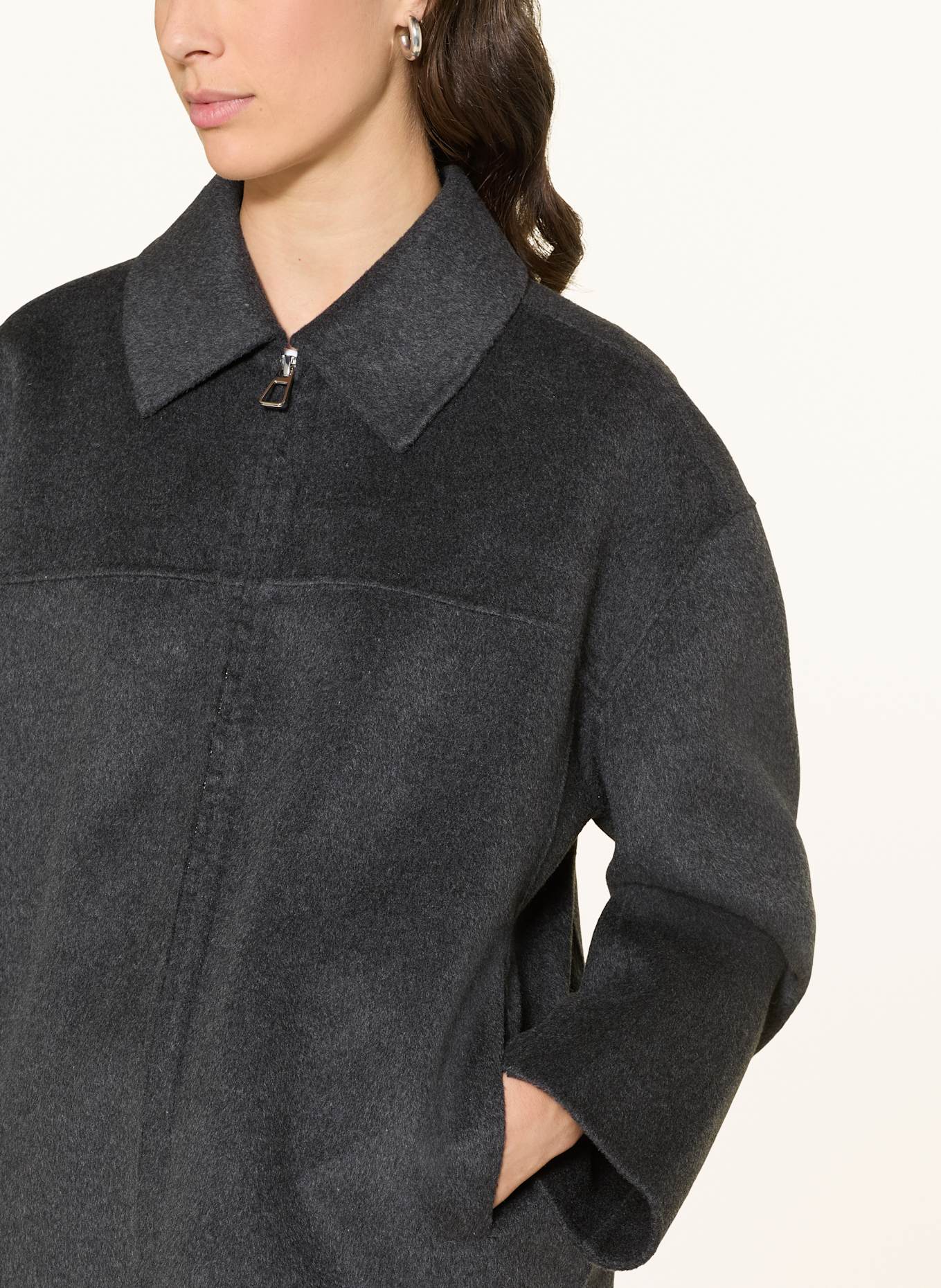 MRS & HUGS Boxy jacket: DARK GRAY