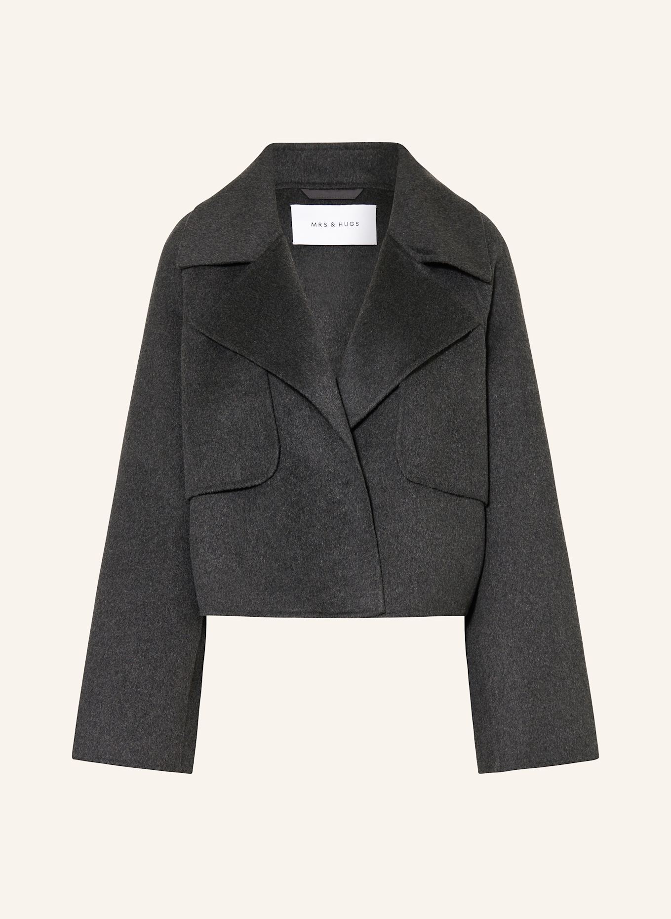 MRS & HUGS Kastenjacke: DUNKELGRAU