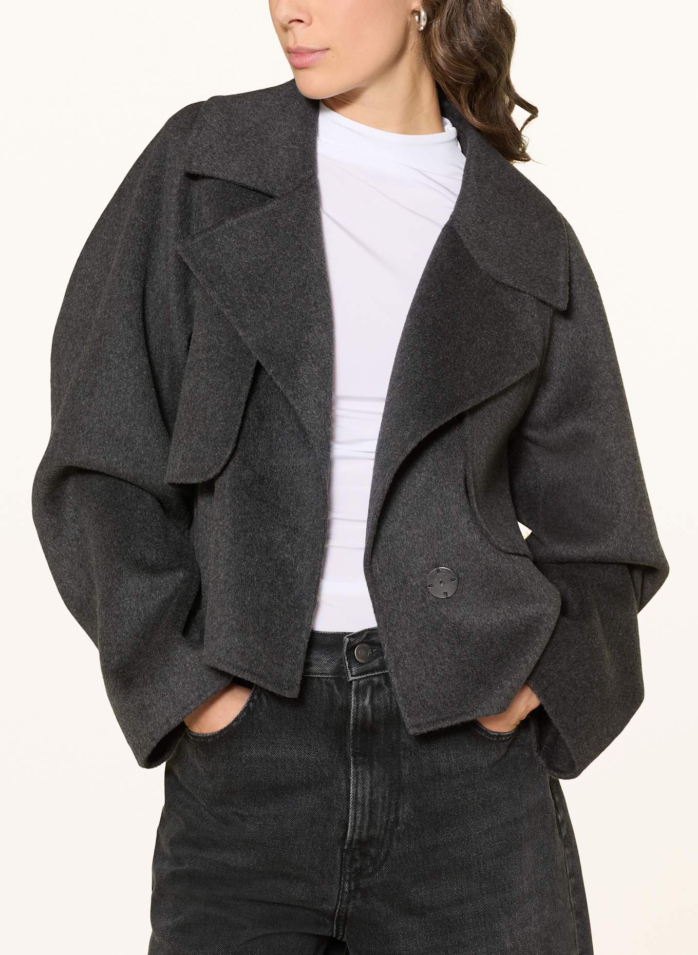 MRS & HUGS Kastenjacke: DUNKELGRAU