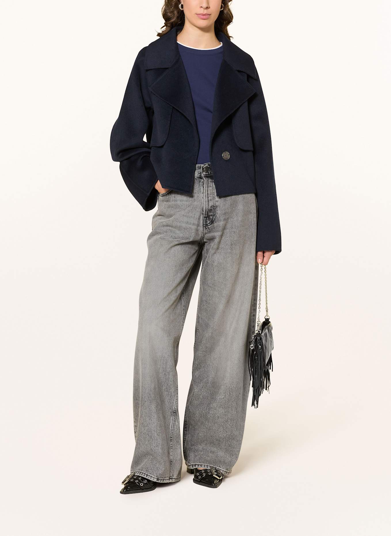 MRS & HUGS Kastenjacke: DUNKELBLAU