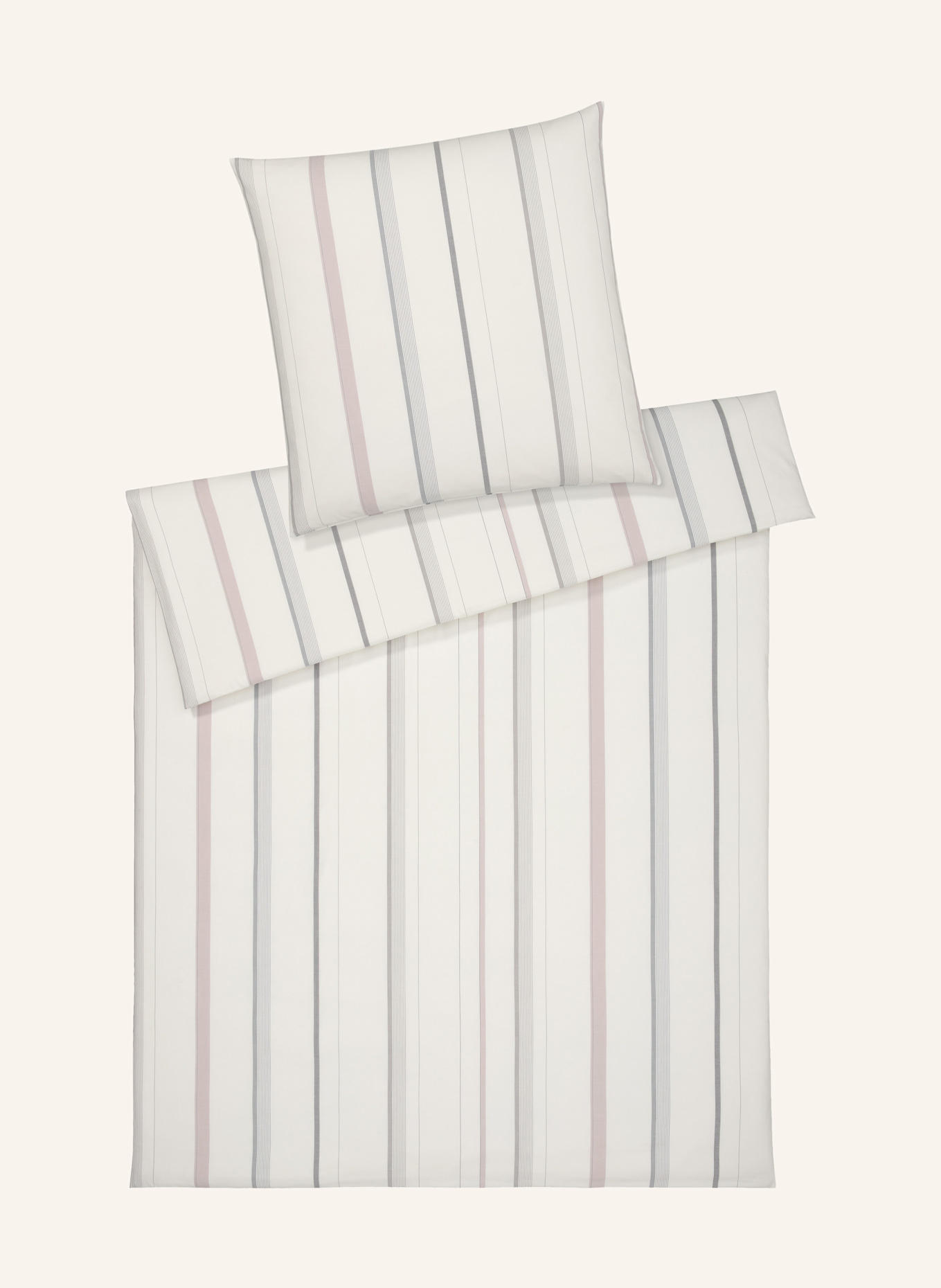 elegante Bettwäsche EDINBURGH: CREME / HELLGRAU