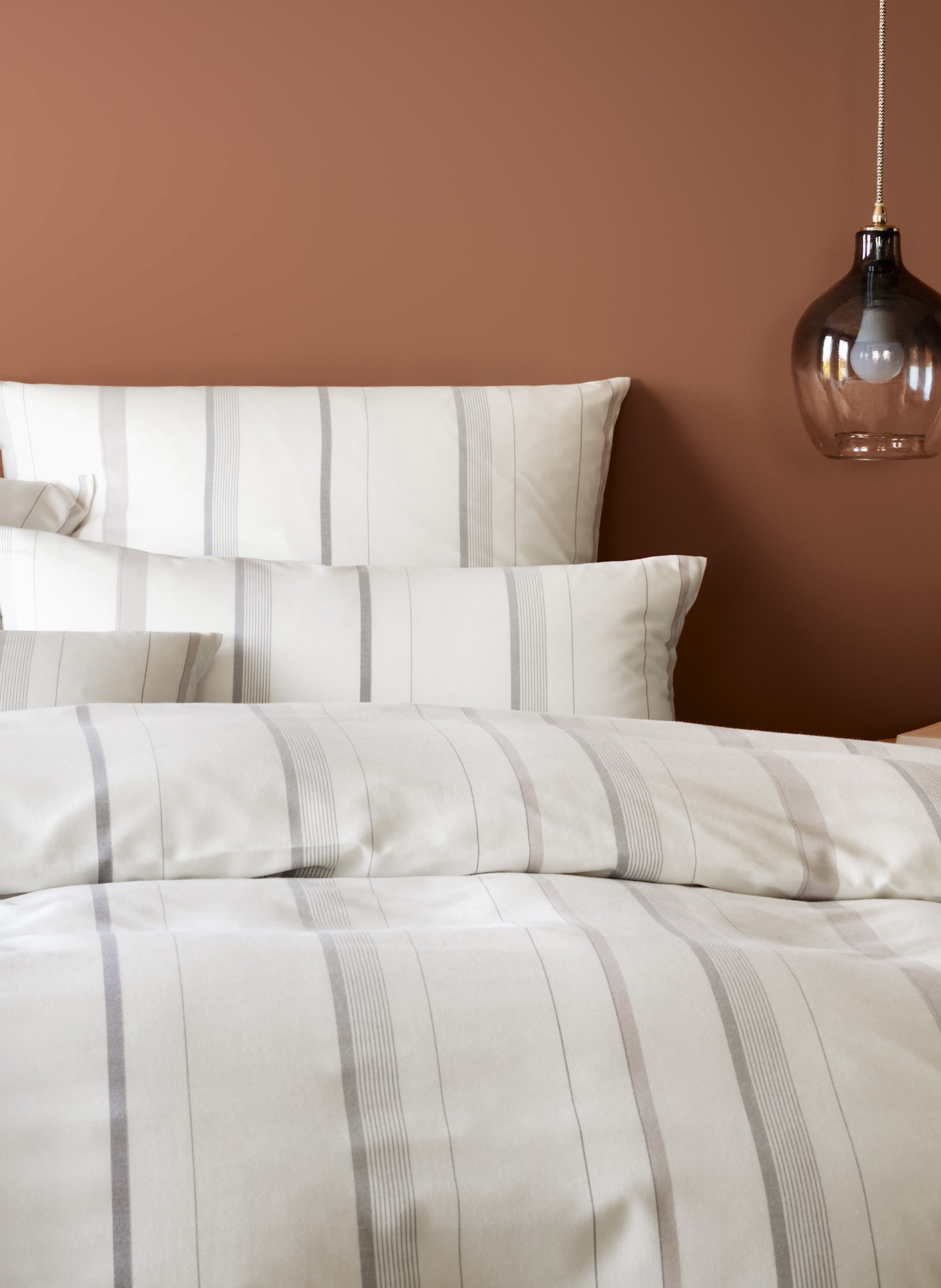 elegante Bettwäsche EDINBURGH: CREME / HELLGRAU