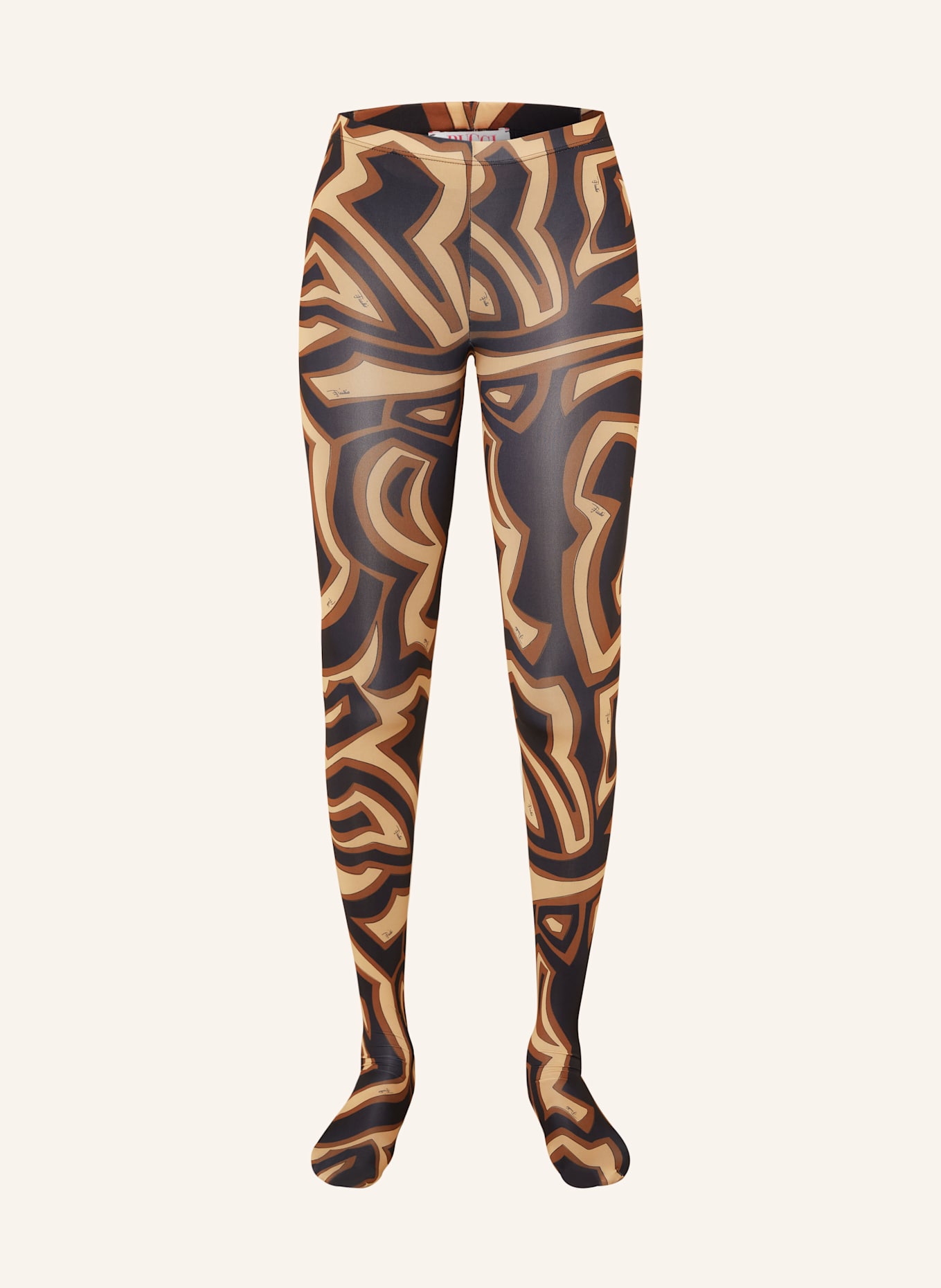 PUCCI Strumpfhose mit Geschenkbox: SCHWARZ / HELLBRAUN / BRAUN