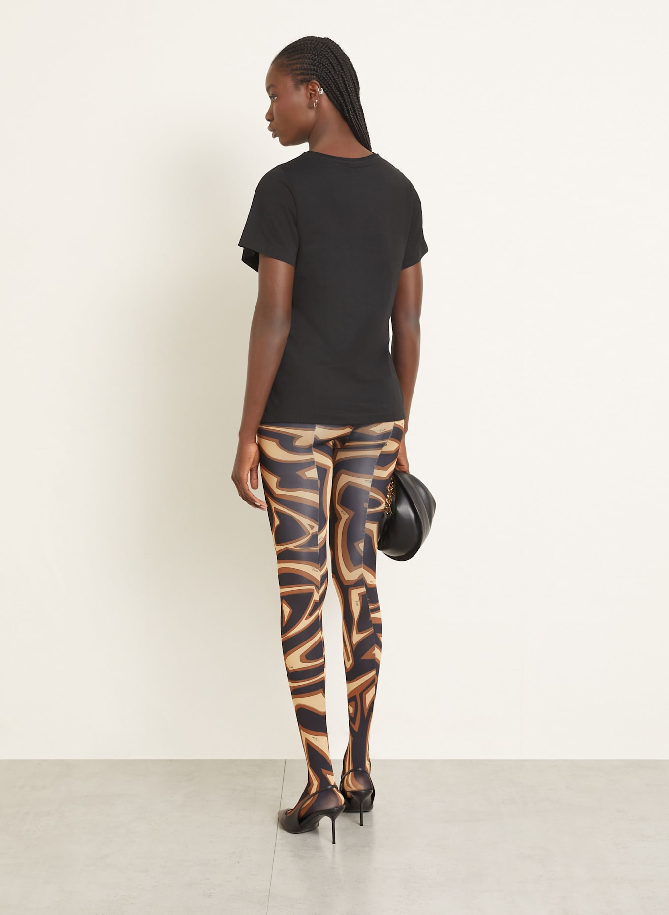 PUCCI Strumpfhose mit Geschenkbox: SCHWARZ / HELLBRAUN / BRAUN