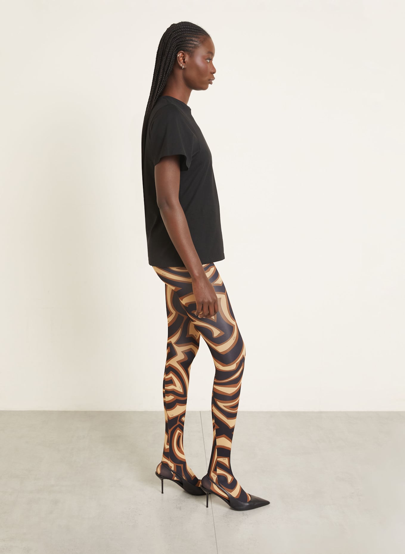 PUCCI Strumpfhose mit Geschenkbox: SCHWARZ / HELLBRAUN / BRAUN