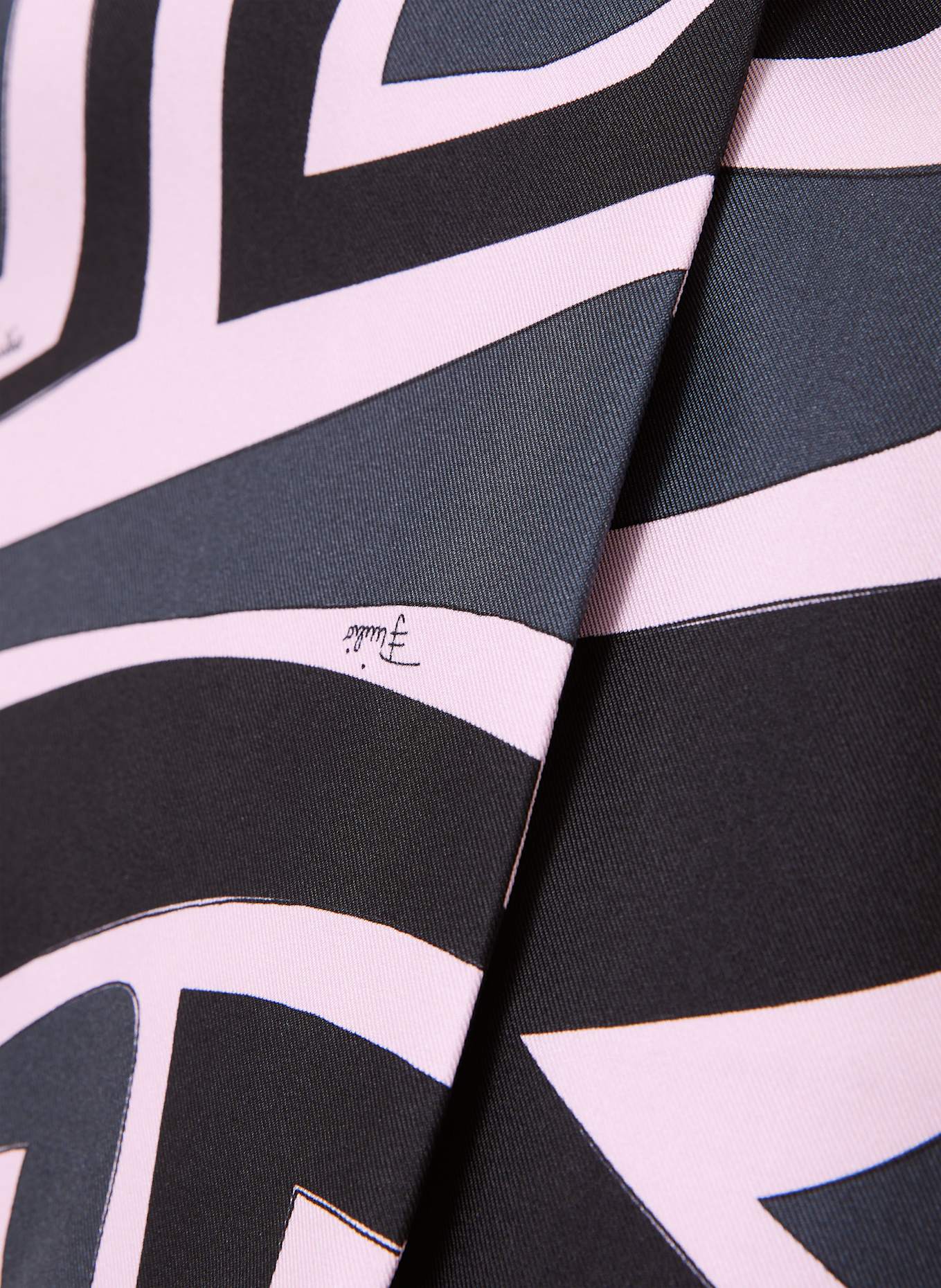 PUCCI Wickelrock aus Seide: SCHWARZ / DUNKELGRAU / HELLROSA