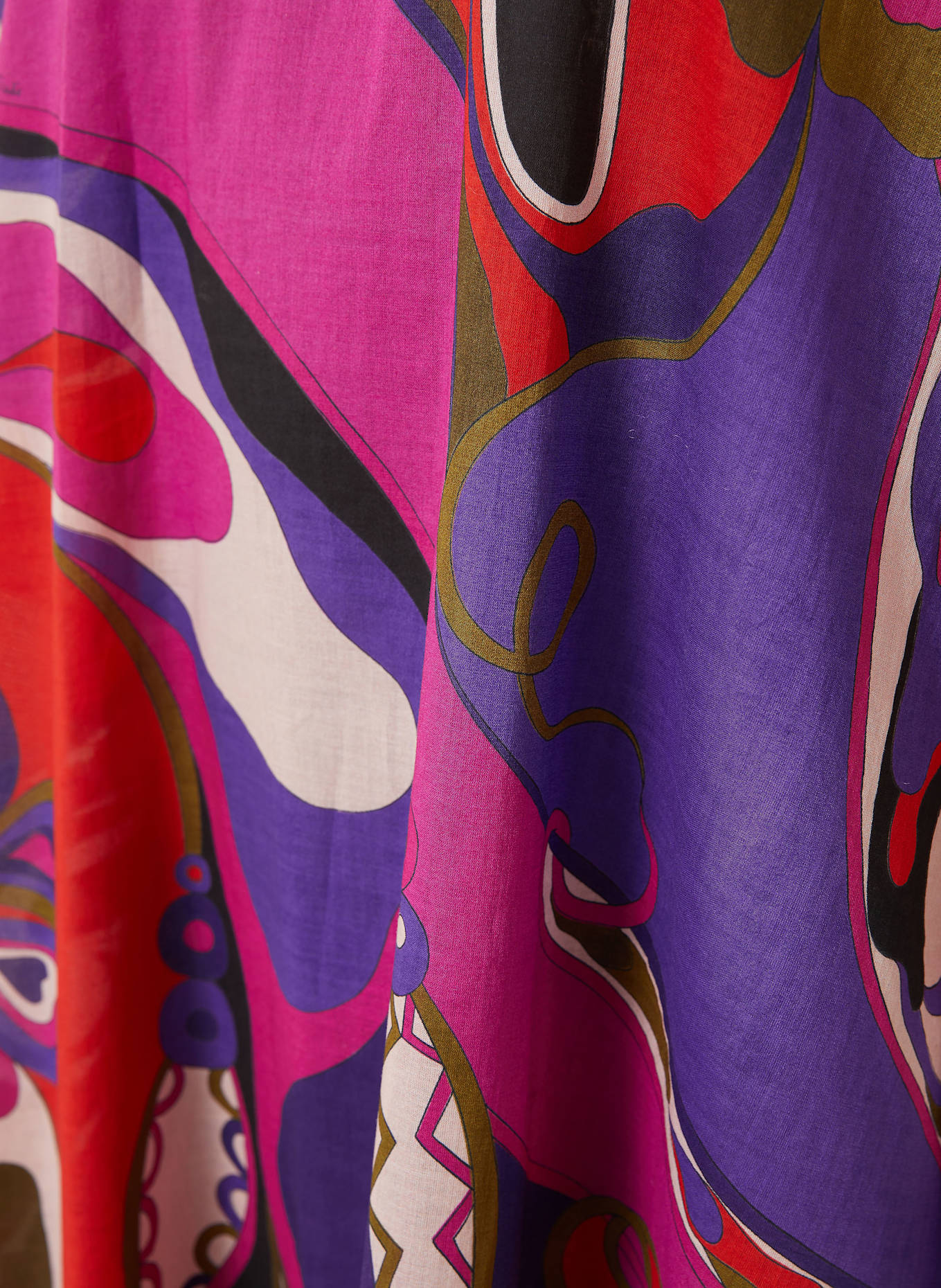 PUCCI Kaftan: PINK / LILA / SCHWARZ