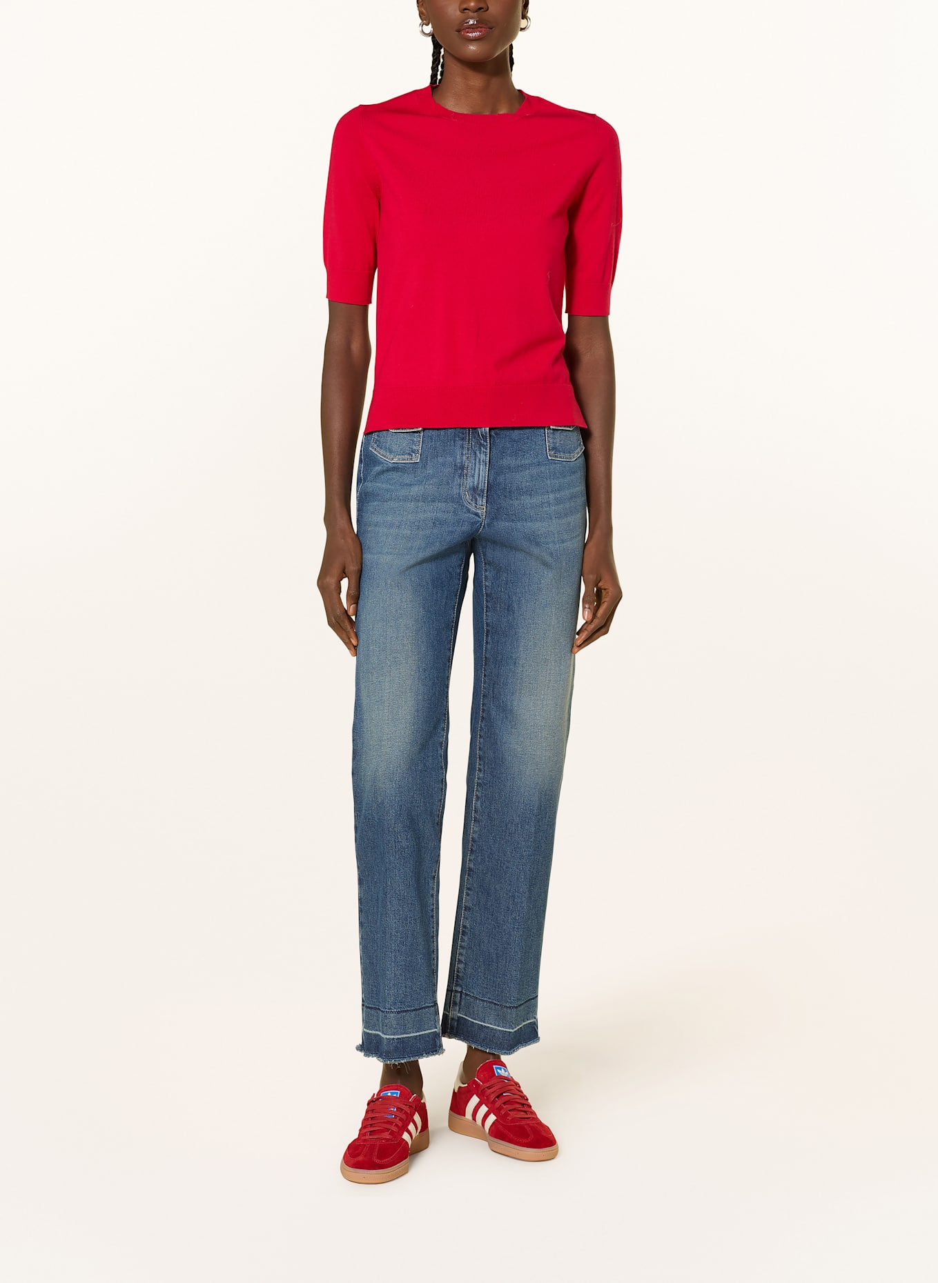 LUISA CERANO Úpletové tričko: ČERVENÁ