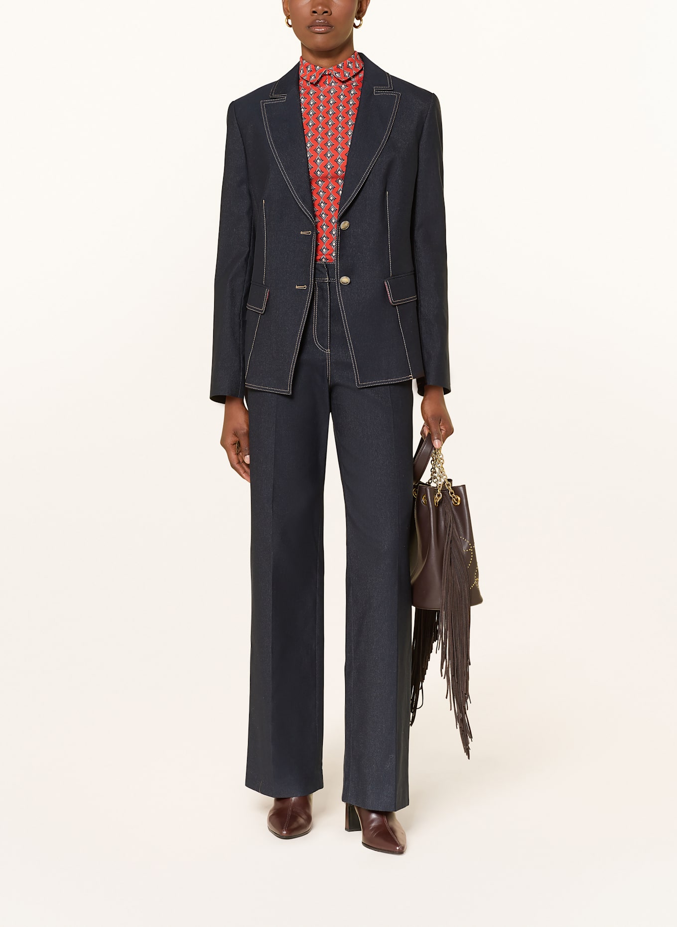 MARC CAIN Hose FAID in Jeansoptik: 394 navy