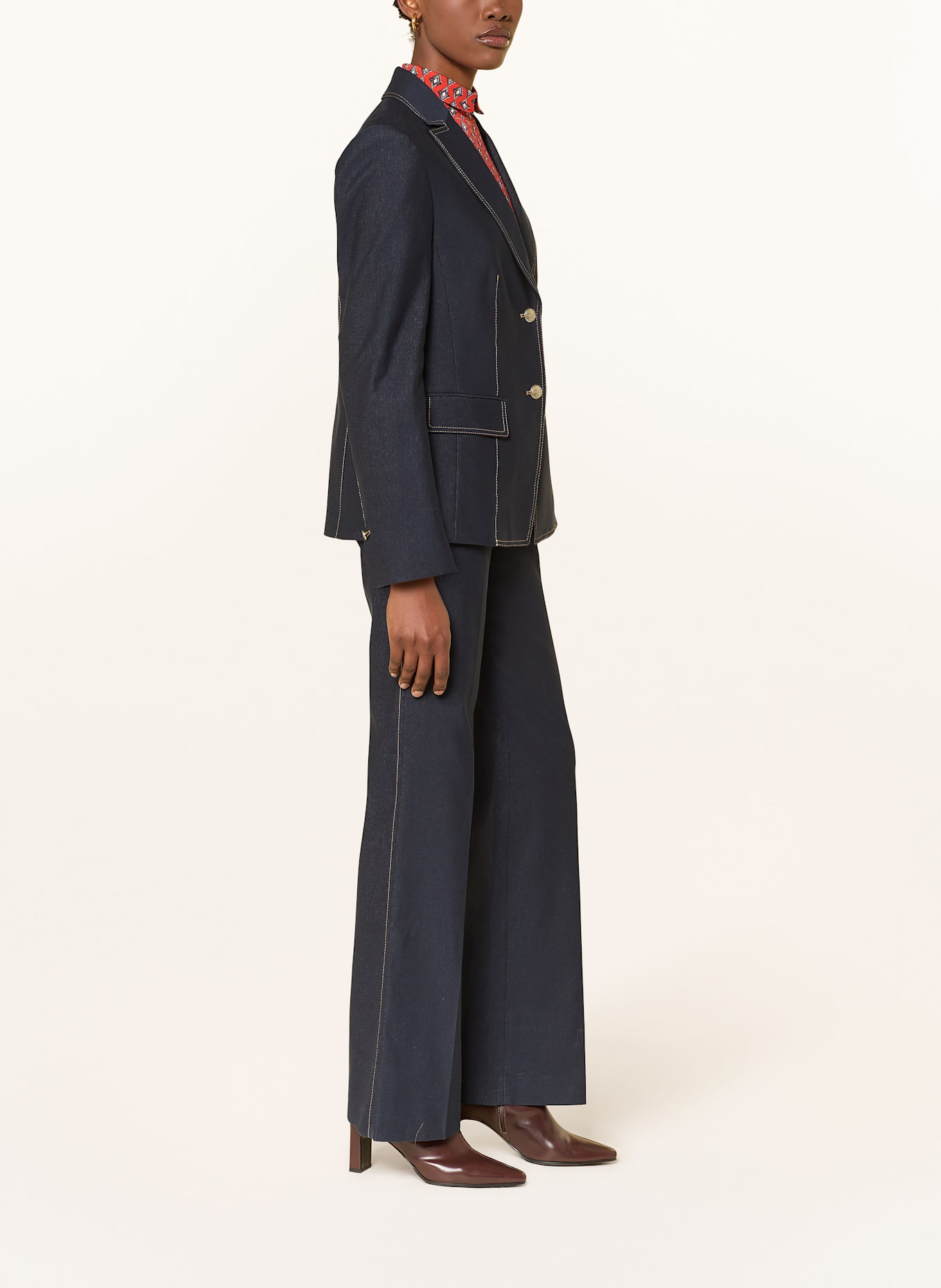 MARC CAIN Hose FAID in Jeansoptik: 394 navy