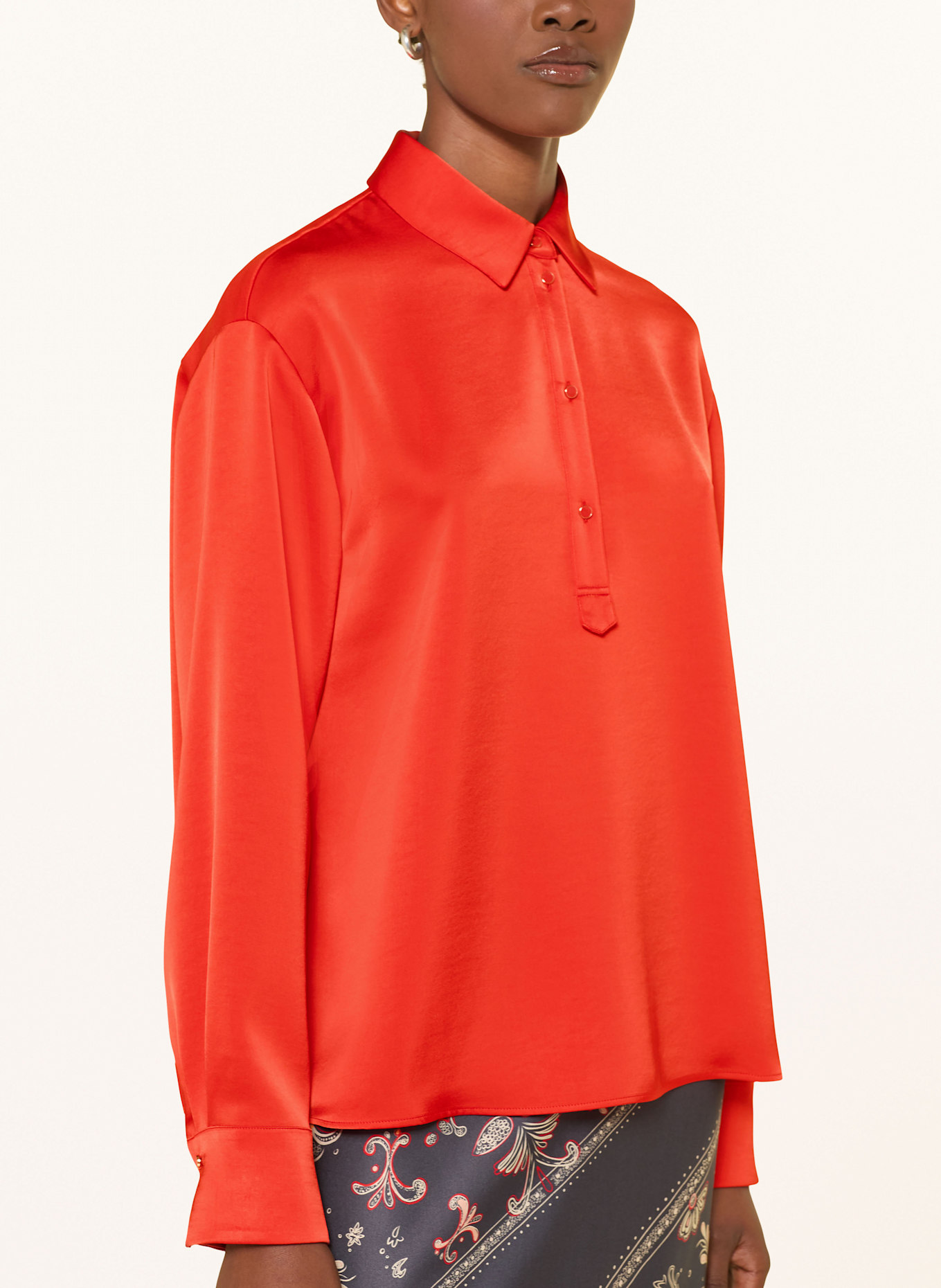 MARC CAIN Blusenshirt aus Satin: 279 aurora red