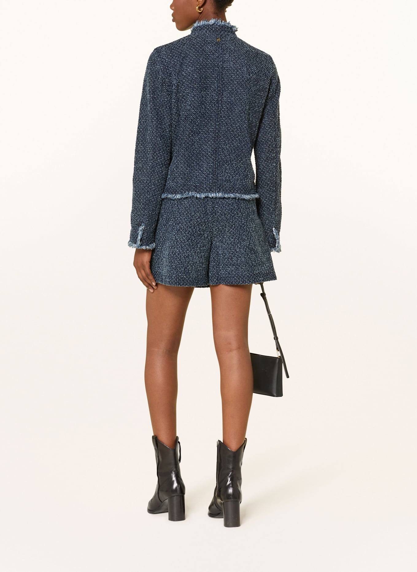 MARC CAIN Tweed-Skort: 357 vintage indigo