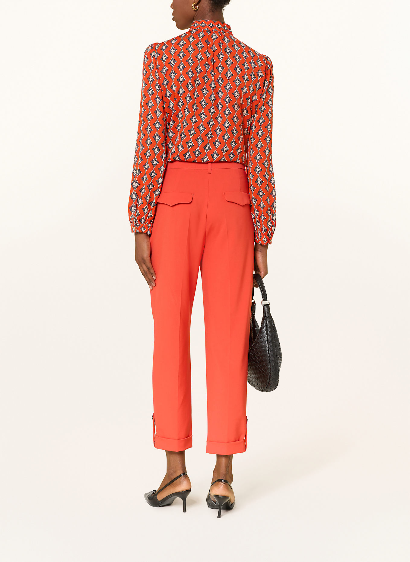 MARC CAIN Blusenshirt mit Volants: 279 aurora red