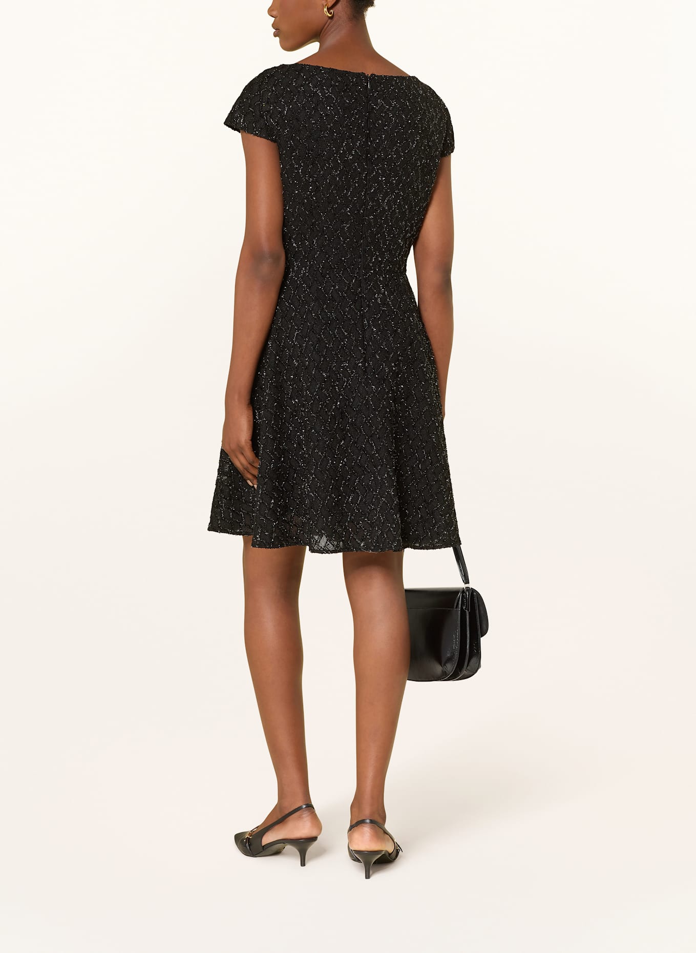 MARC CAIN Kleid mit Glitzergarn: 900 BLACK