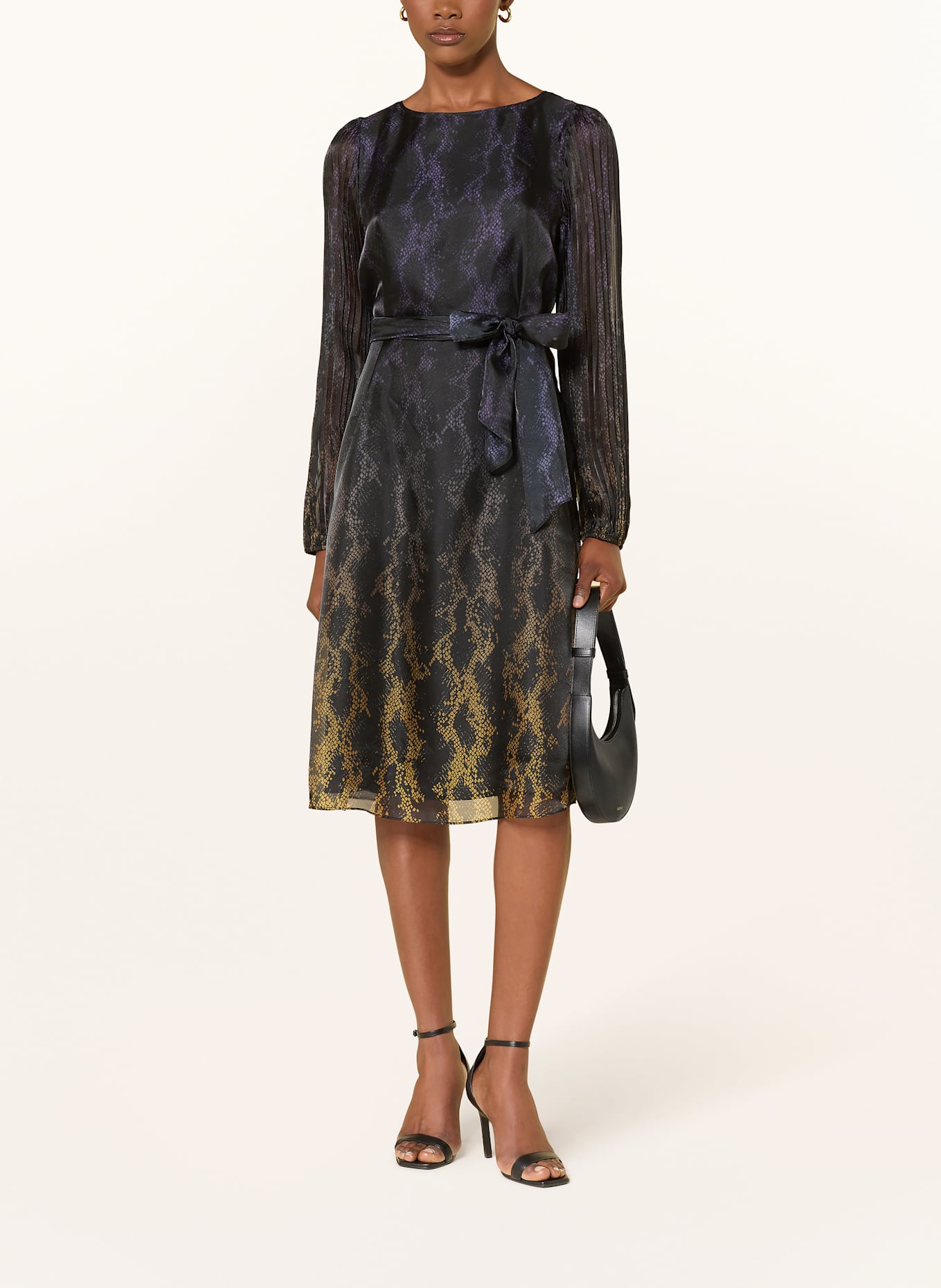 MARC CAIN Kleid: 917 black/amber gold