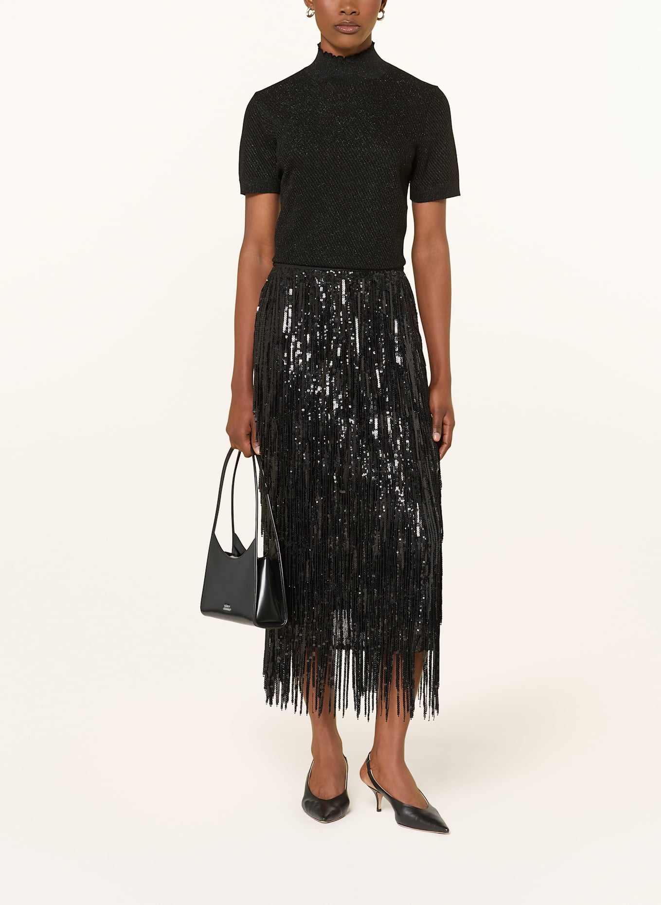 MARC CAIN Rock mit Partien: 900 BLACK