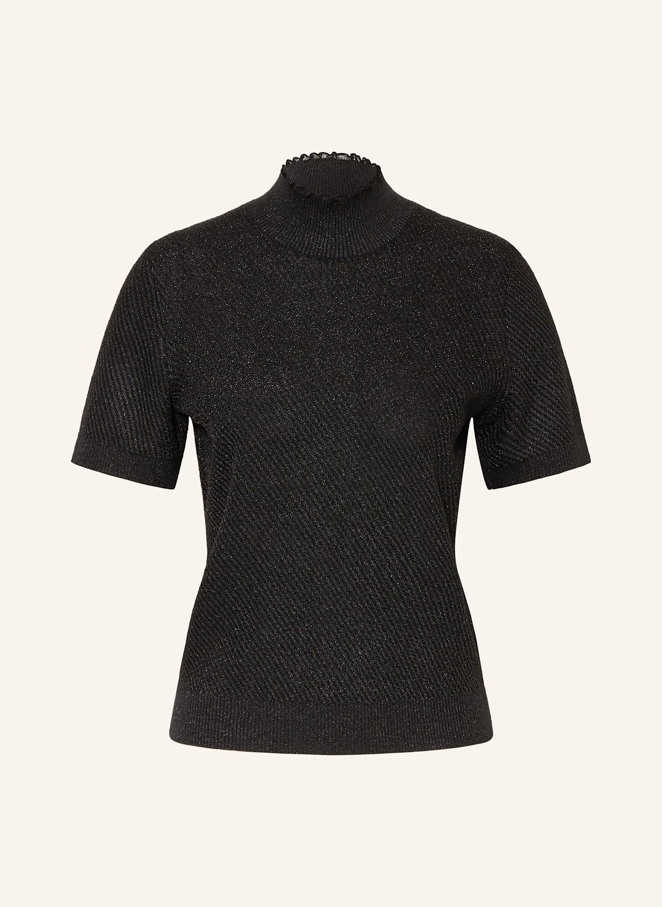 MARC CAIN Strickshirt mit Glitzergarn: 900 BLACK