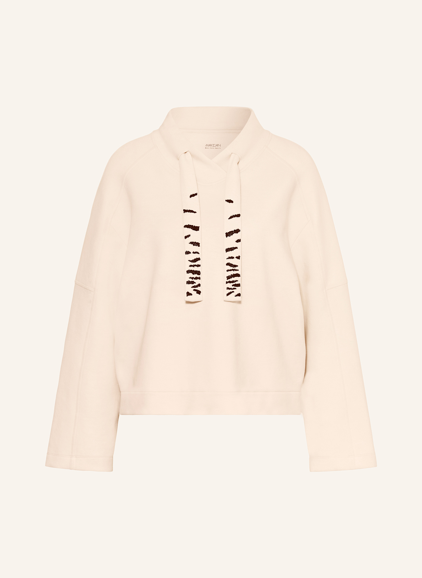 MARC CAIN Mikina s ozdobnými kamínky: 153 Magnolia