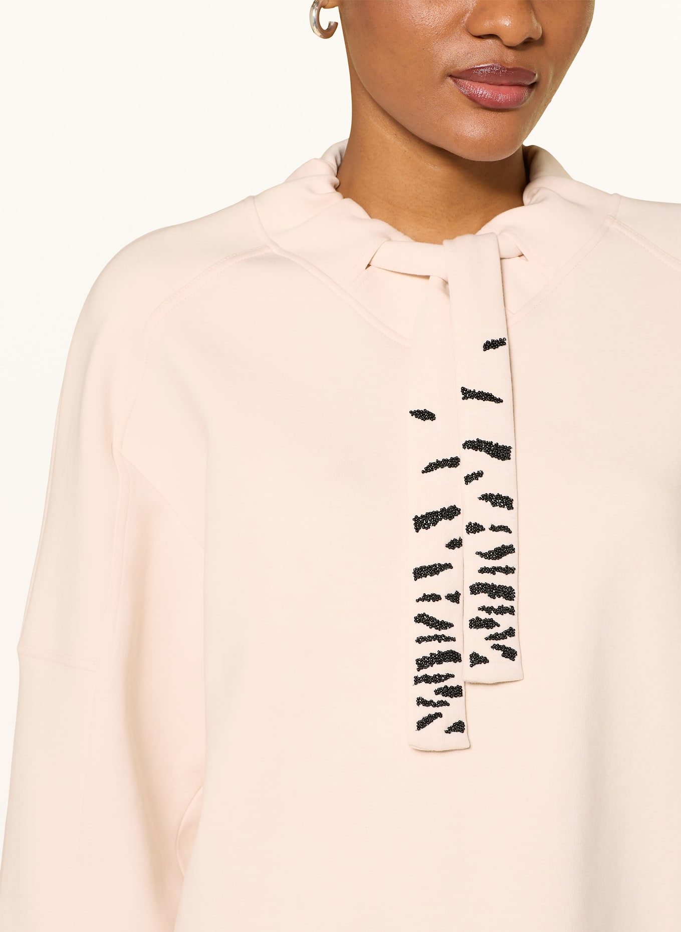 MARC CAIN Mikina s ozdobnými kamínky: 153 Magnolia