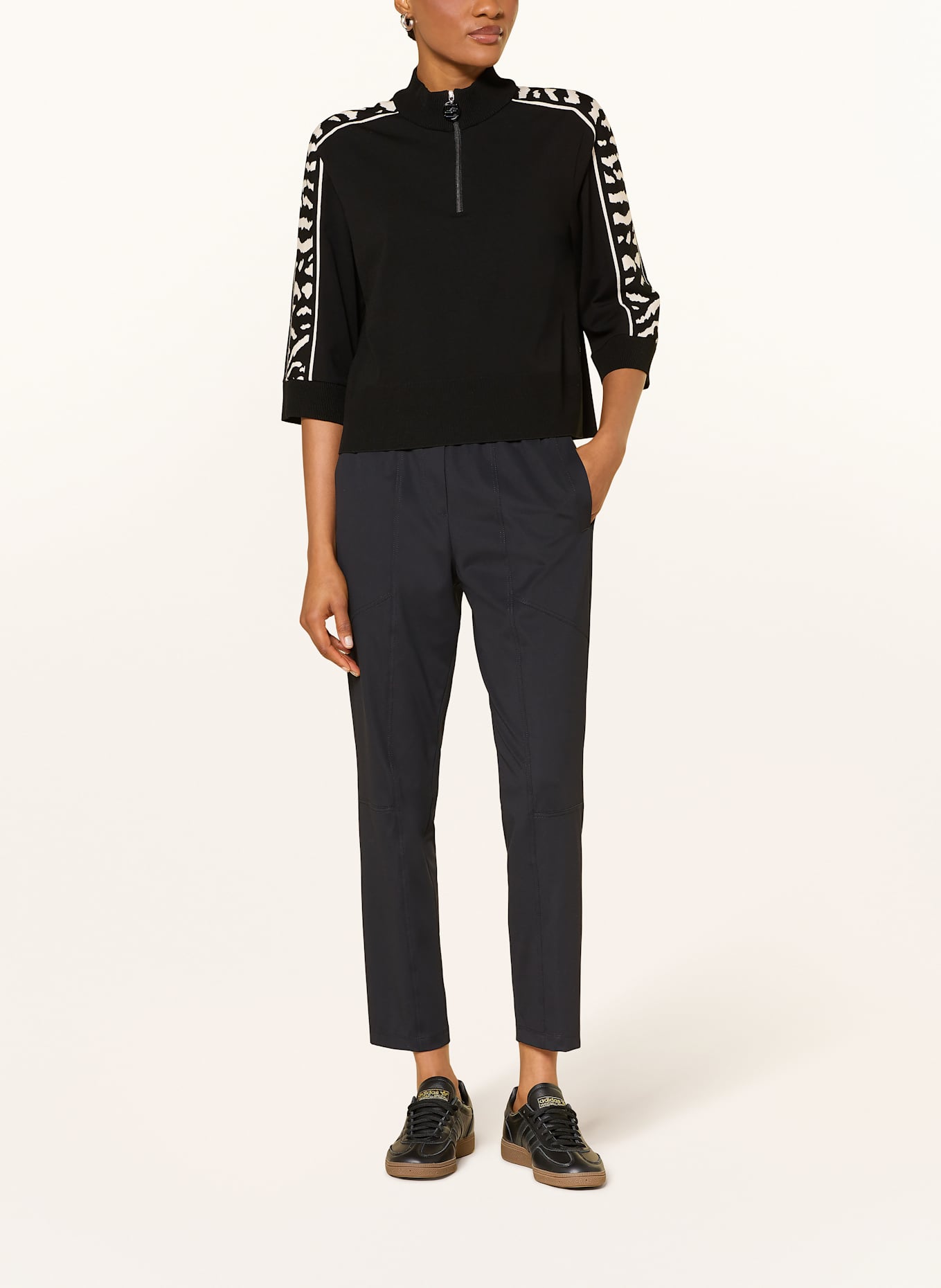 MARC CAIN Pullover mit 3/4-Arm: 900 BLACK