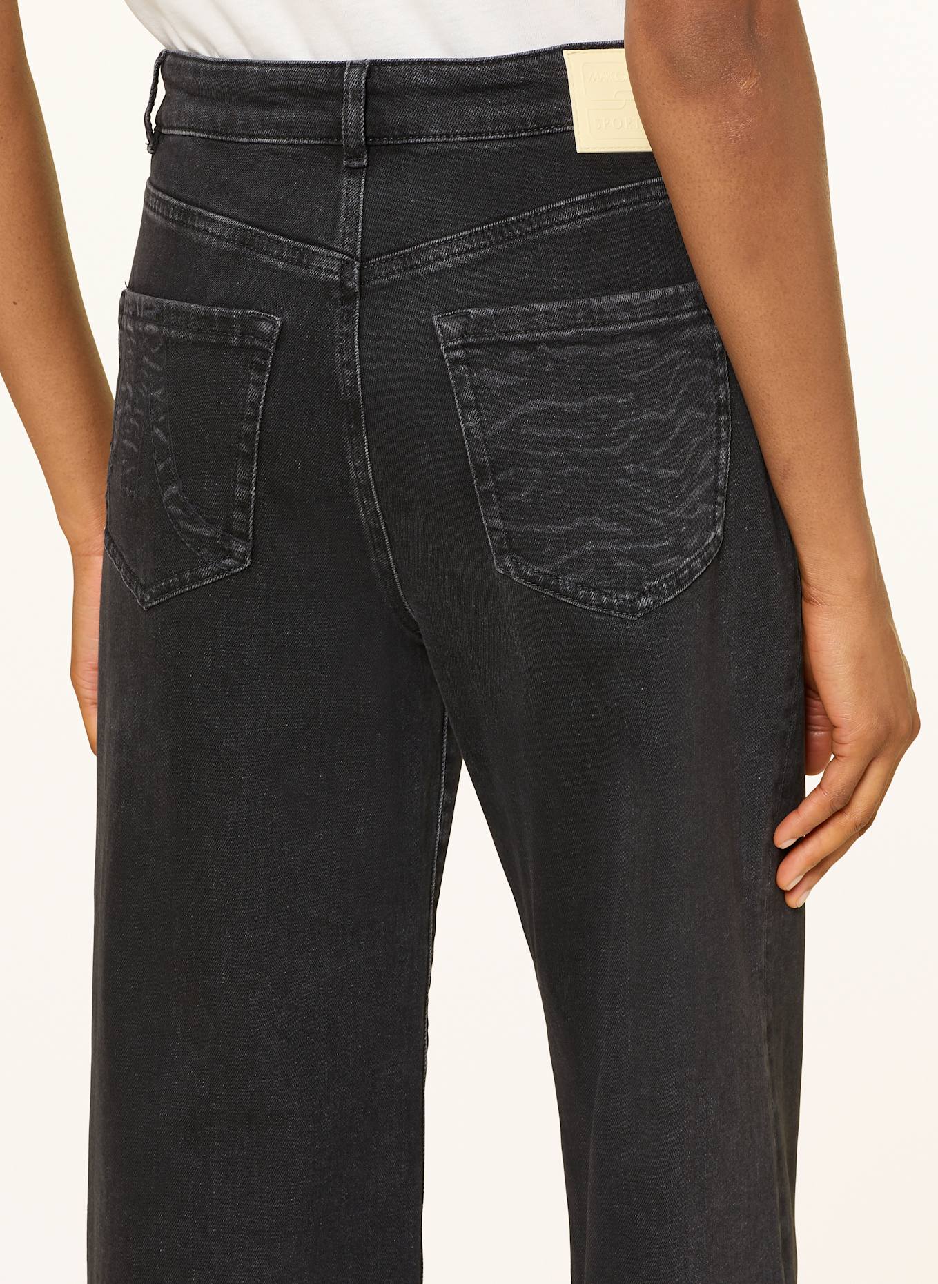 MARC CAIN Wide Leg Jeans WARRI: SCHWARZ