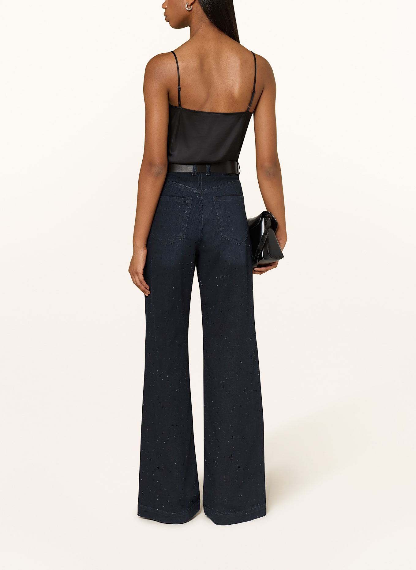 MARC CAIN Satintop: 900 BLACK