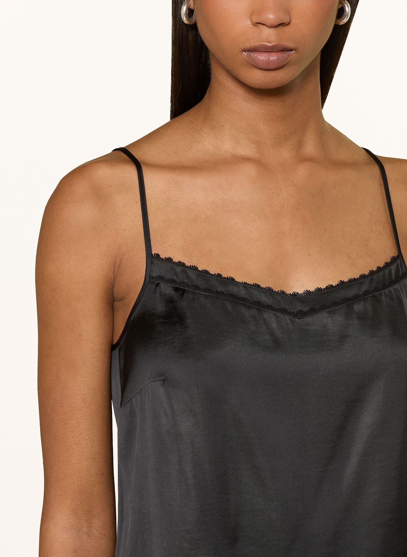 MARC CAIN Satintop: 900 BLACK