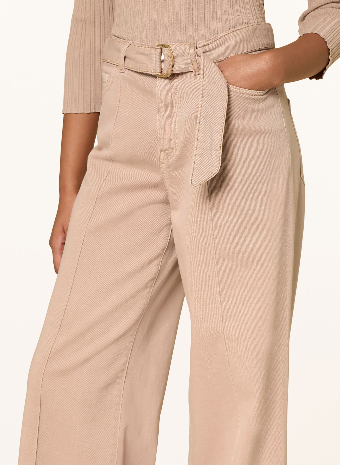 MARC CAIN Wide Leg Jeans WARRI: 619 warm taupe new