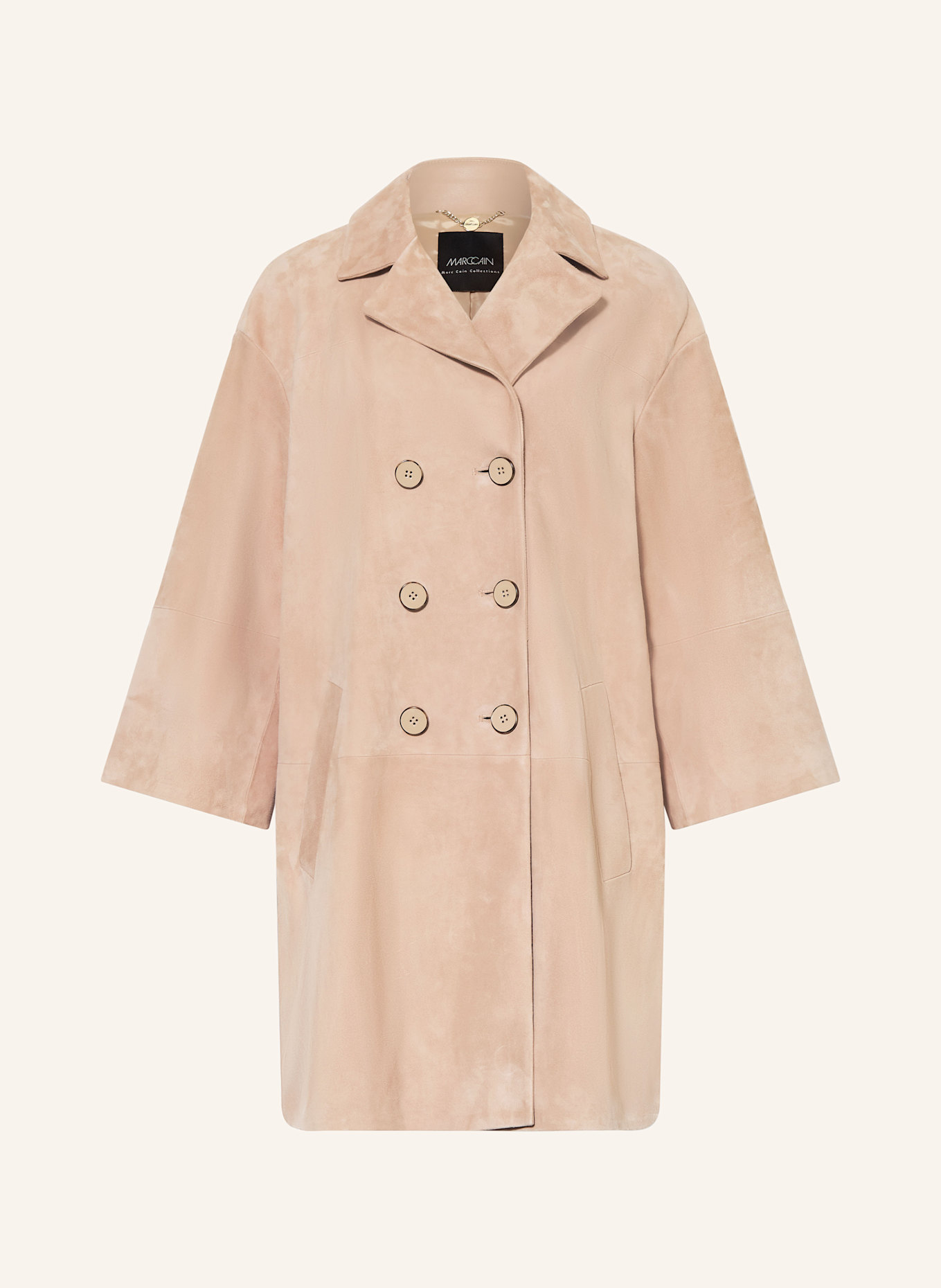 MARC CAIN Ledermantel: 619 warm taupe new