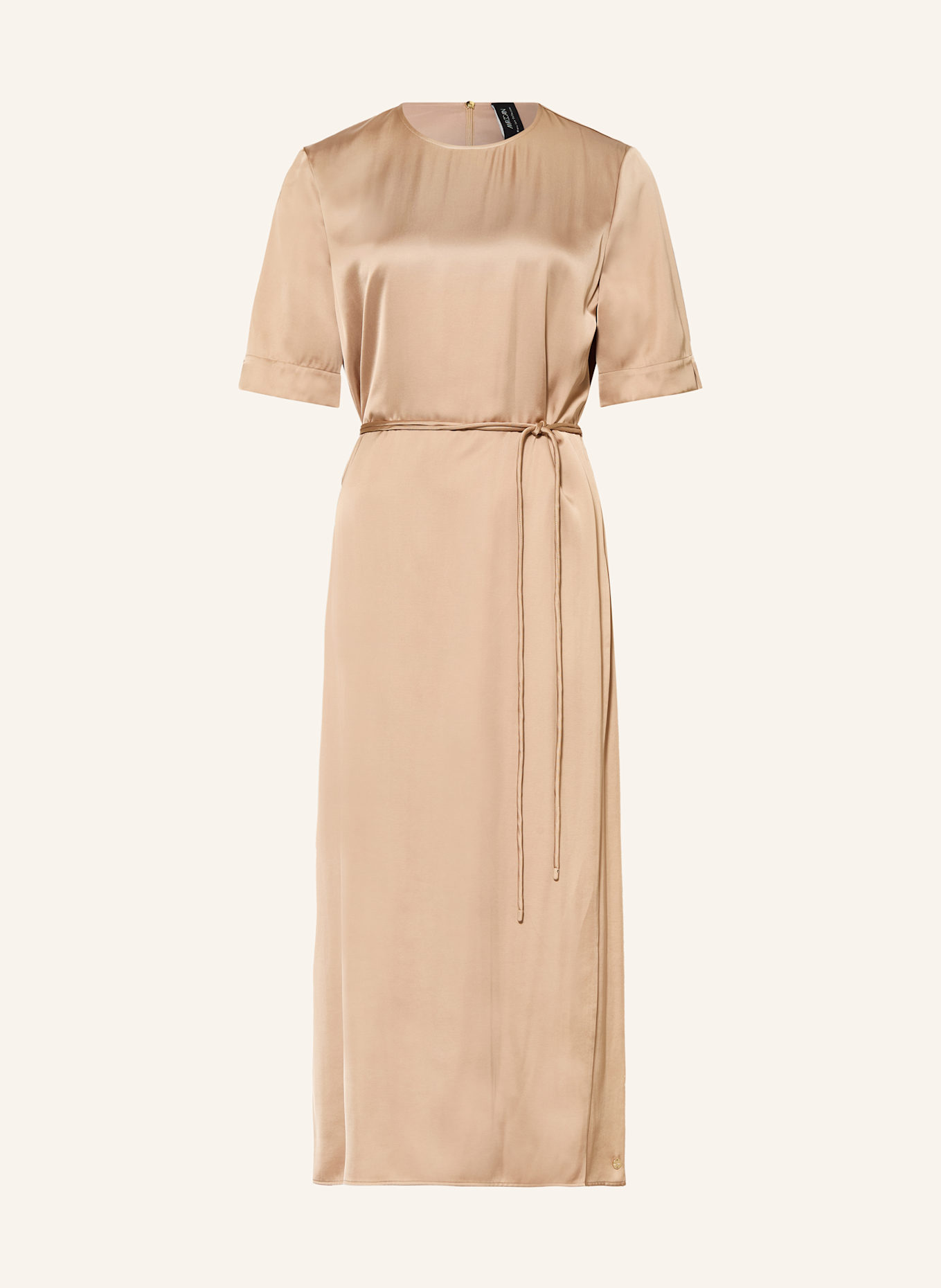MARC CAIN Satinkleid: 619 warm taupe new
