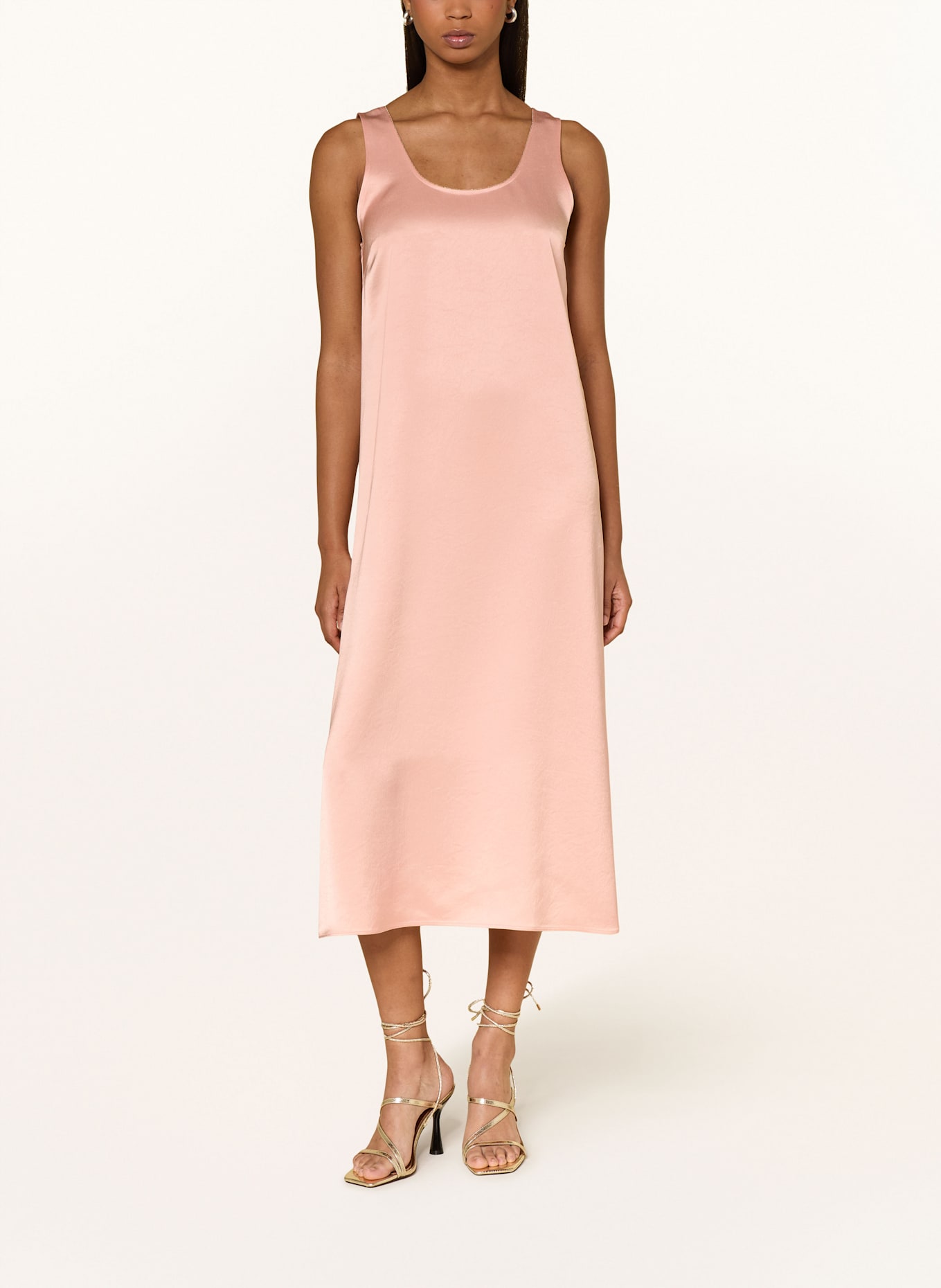 MARC CAIN Satinkleid: 217 peach beige