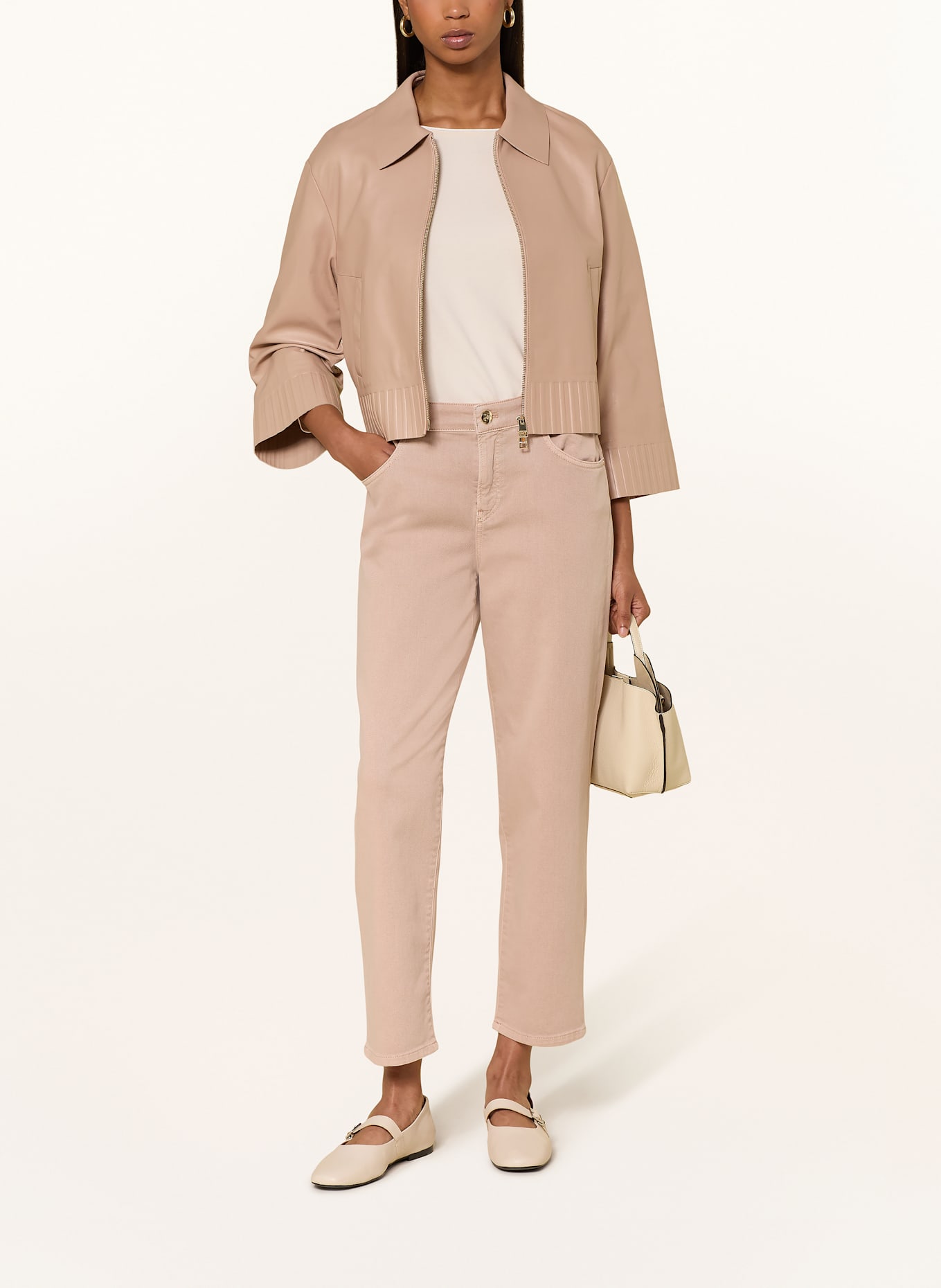 MARC CAIN Jeansy ROHA relaxed fit: 619 warm taupe new