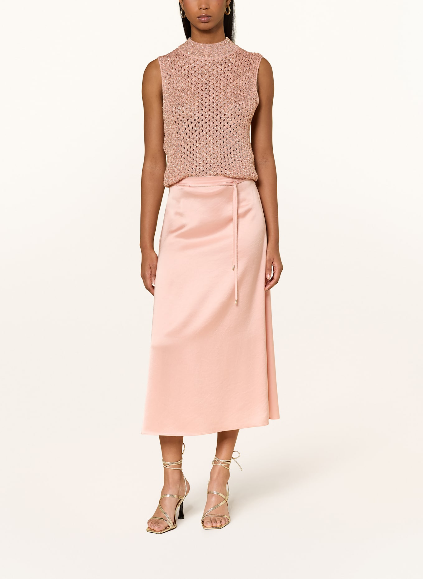 MARC CAIN Satinrock: 217 peach beige