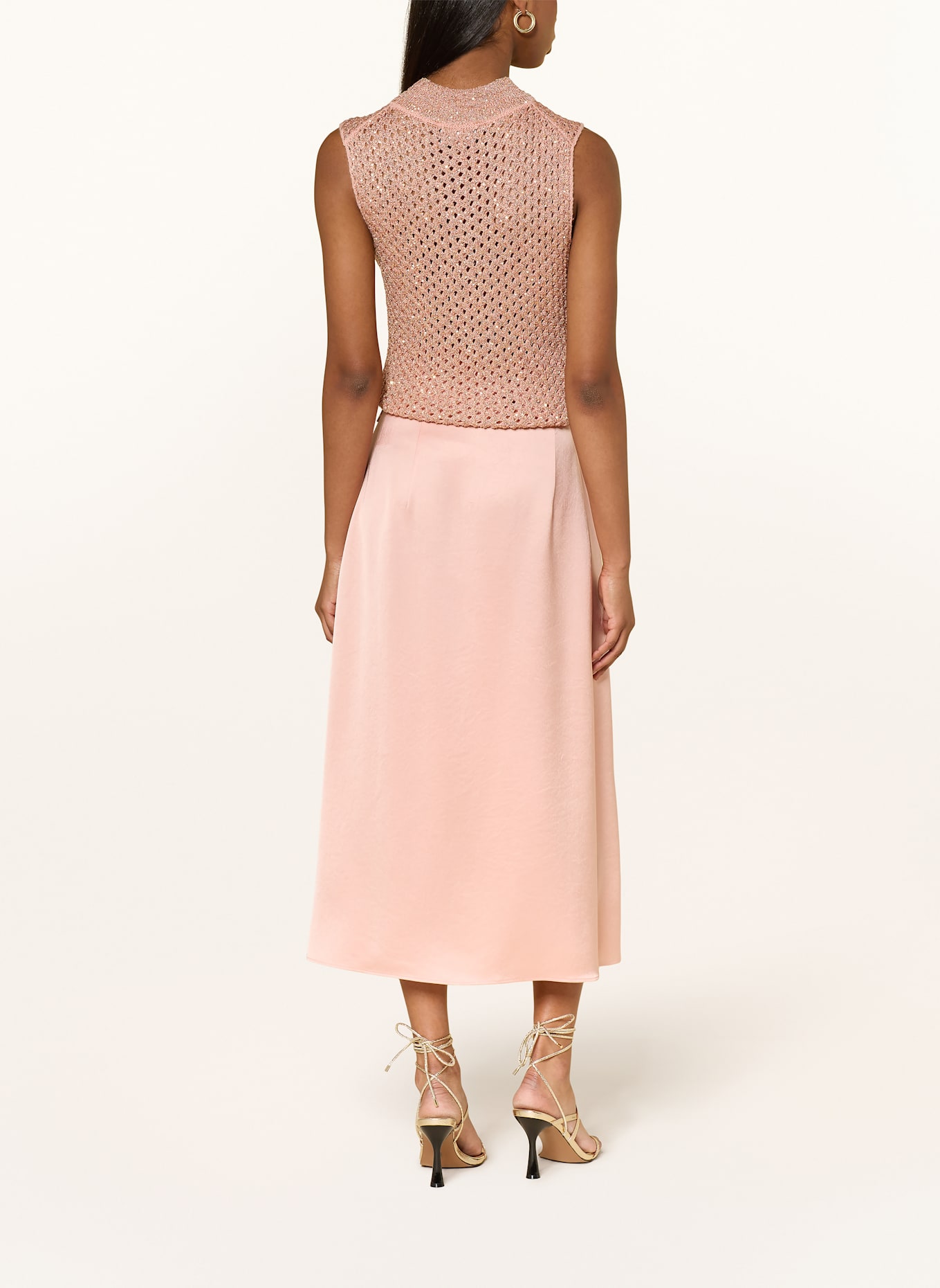 MARC CAIN Satinrock: 217 peach beige