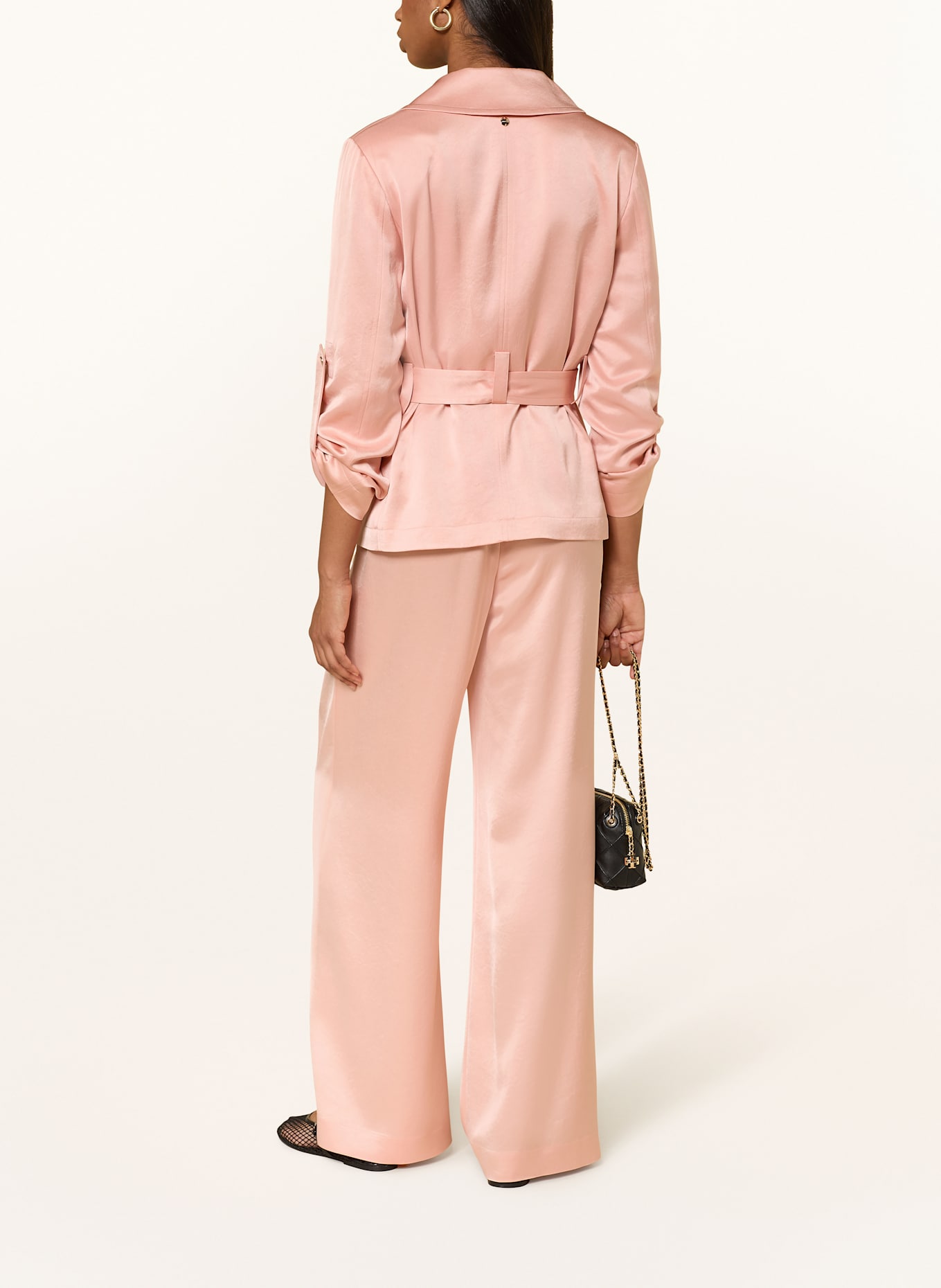 MARC CAIN Marlenehose WEDI aus Satin: 217 peach beige