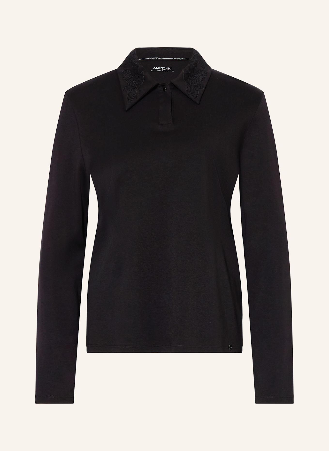 MARC CAIN Žerzejová polokošile: 900 BLACK