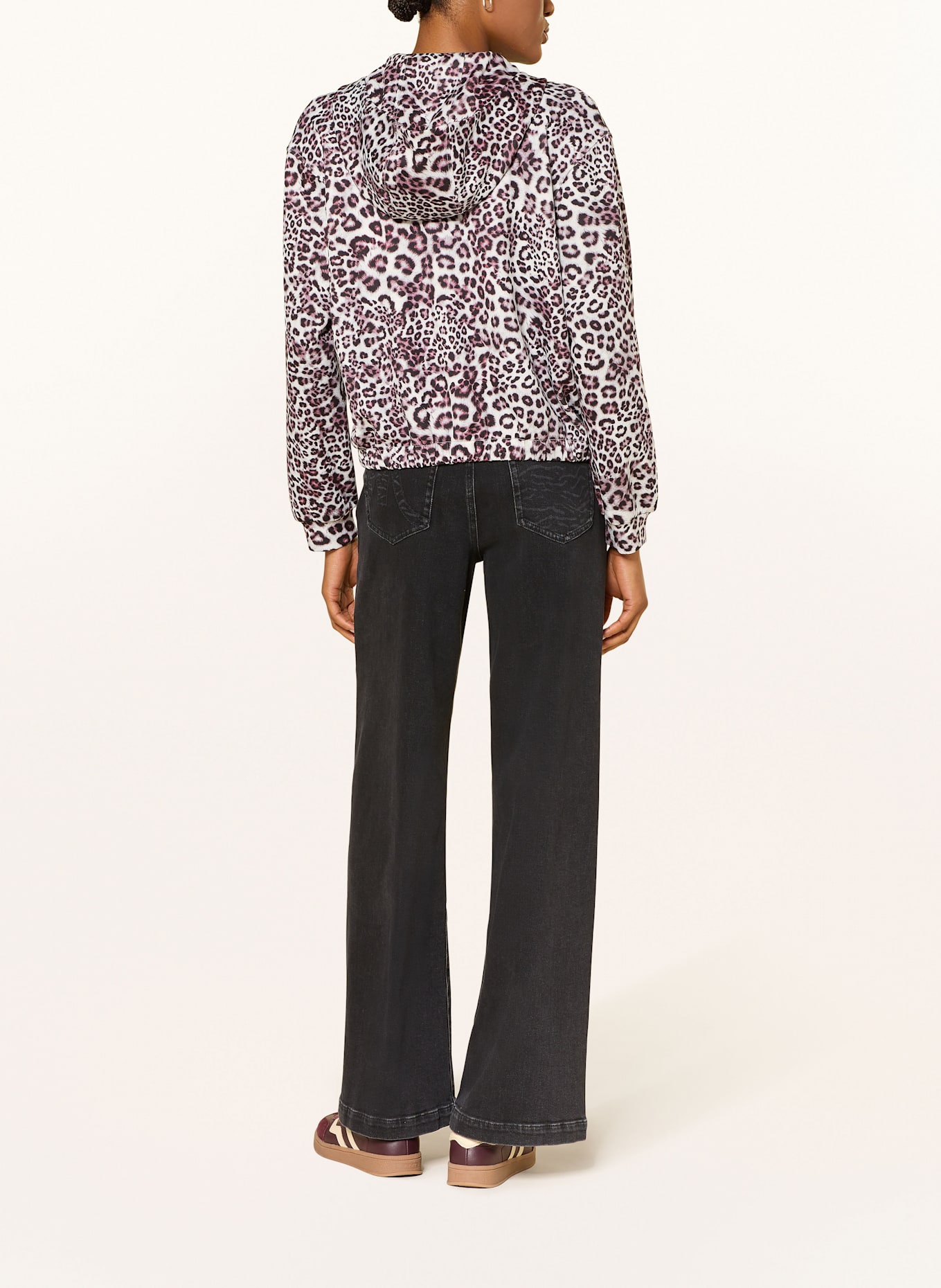 MARC CAIN Bluza rozpinana: KREMOWY / JASNOFIOLETOWY / CZARNY