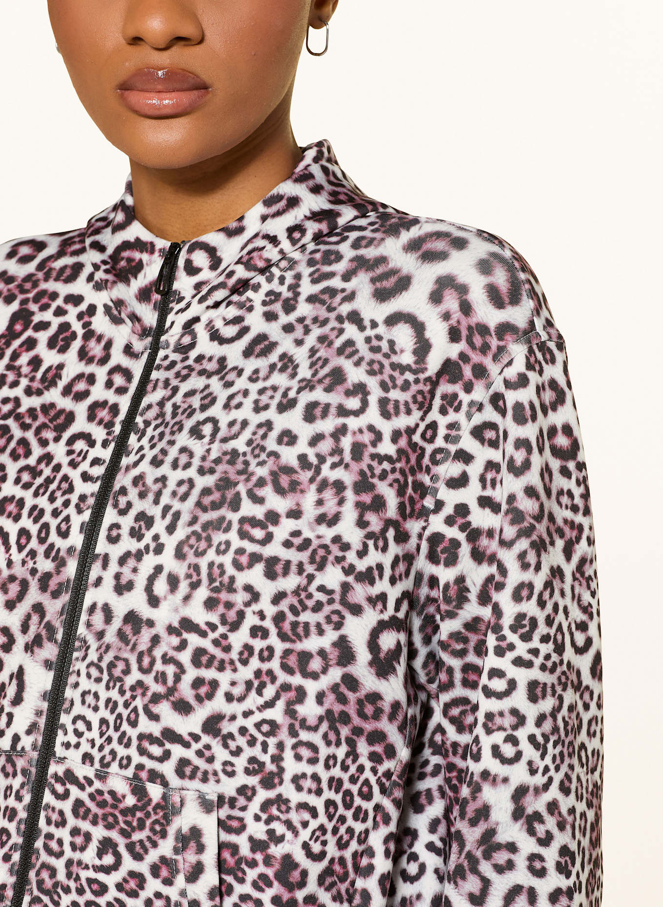 MARC CAIN Bluza rozpinana: KREMOWY / JASNOFIOLETOWY / CZARNY